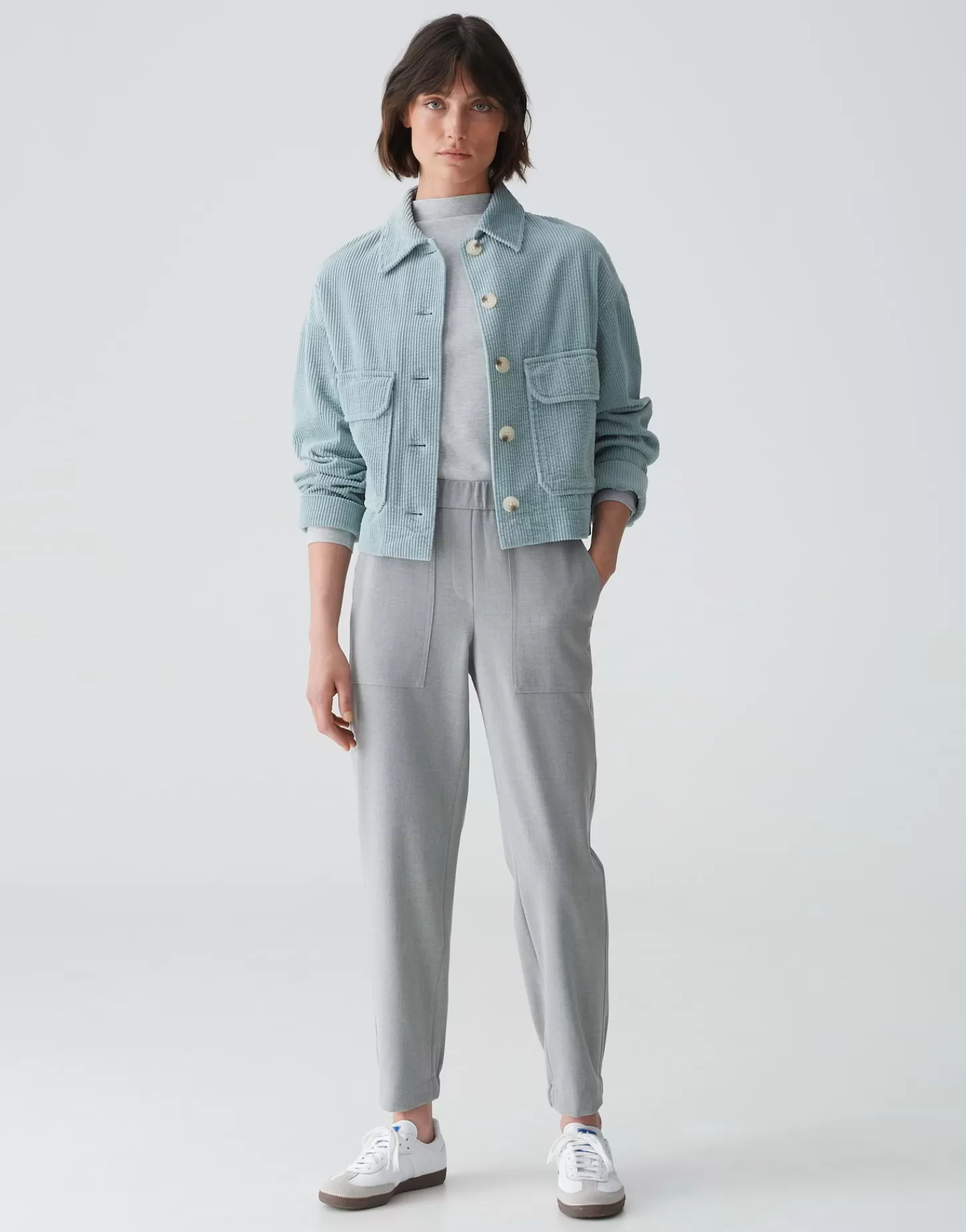 DAMES OPUS Korte Jas Hennja Blauw Online Bestellen