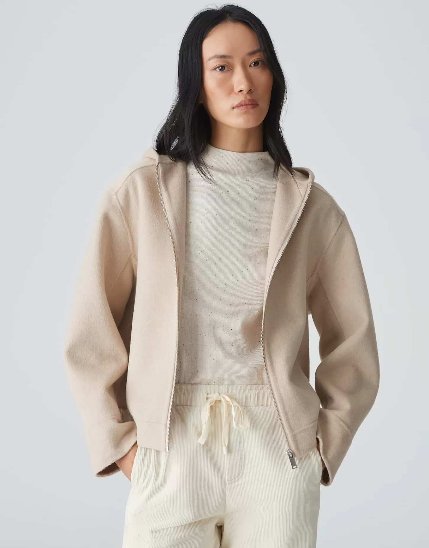 DAMES OPUS Korte Jas Jetty Beige Online Bestellen