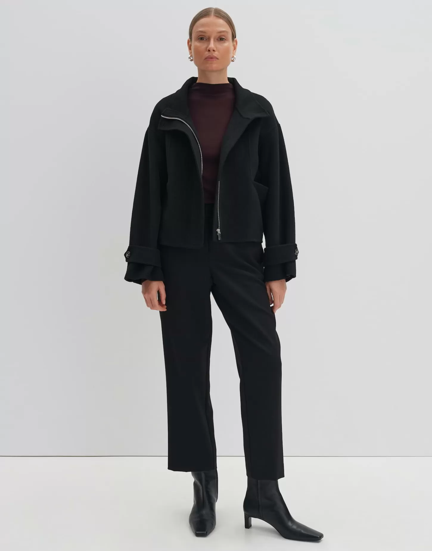 DAMES OPUS Korte Jas Varah Detail Zwart Online Bestellen