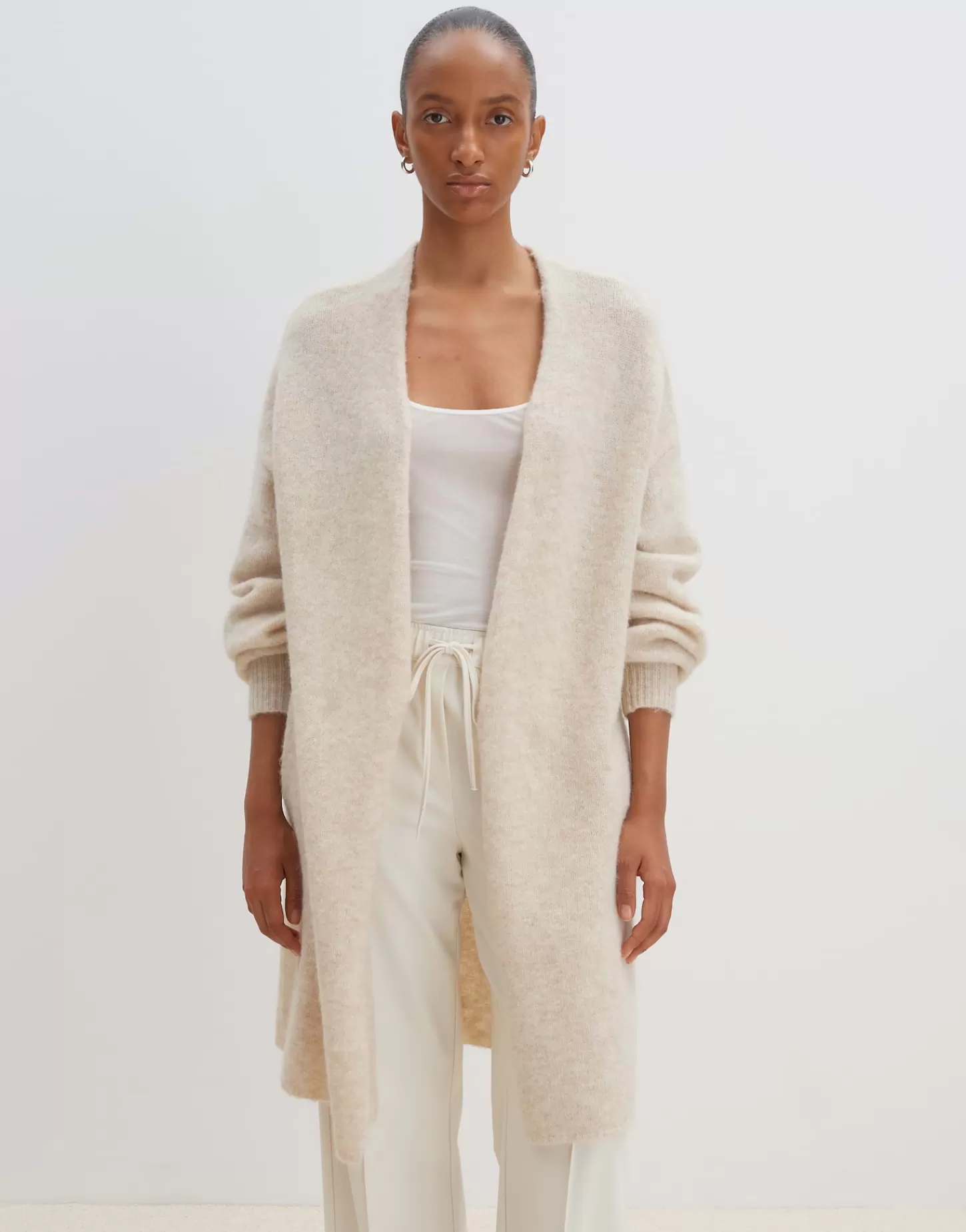 DAMES OPUS Lang Vest Taleja Beige Online Bestellen