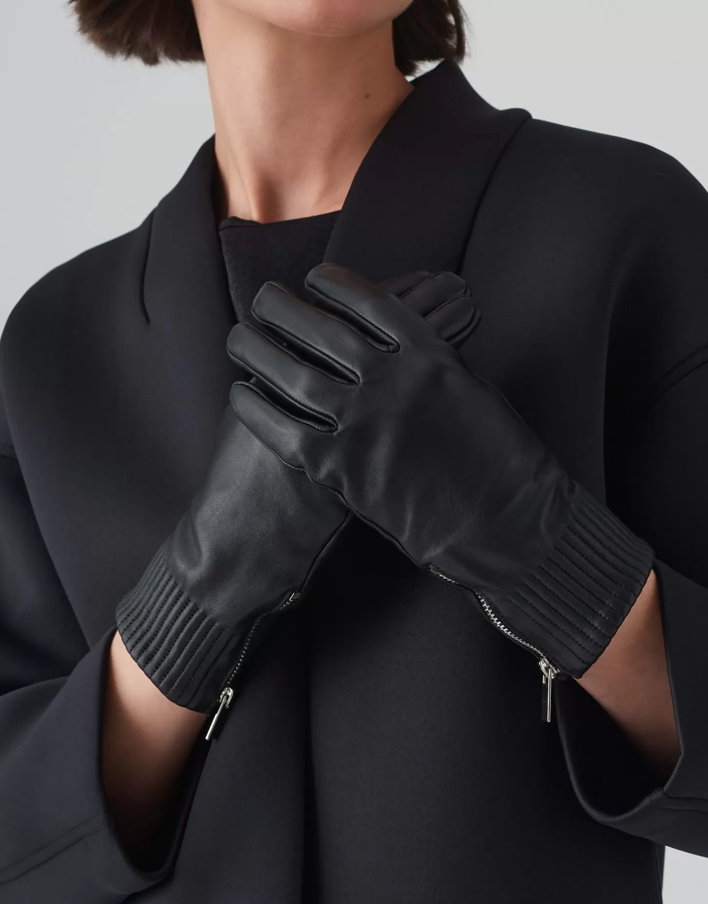 DAMES OPUS Leren Handschoen Alettio Gloves Zwart Online Bestellen