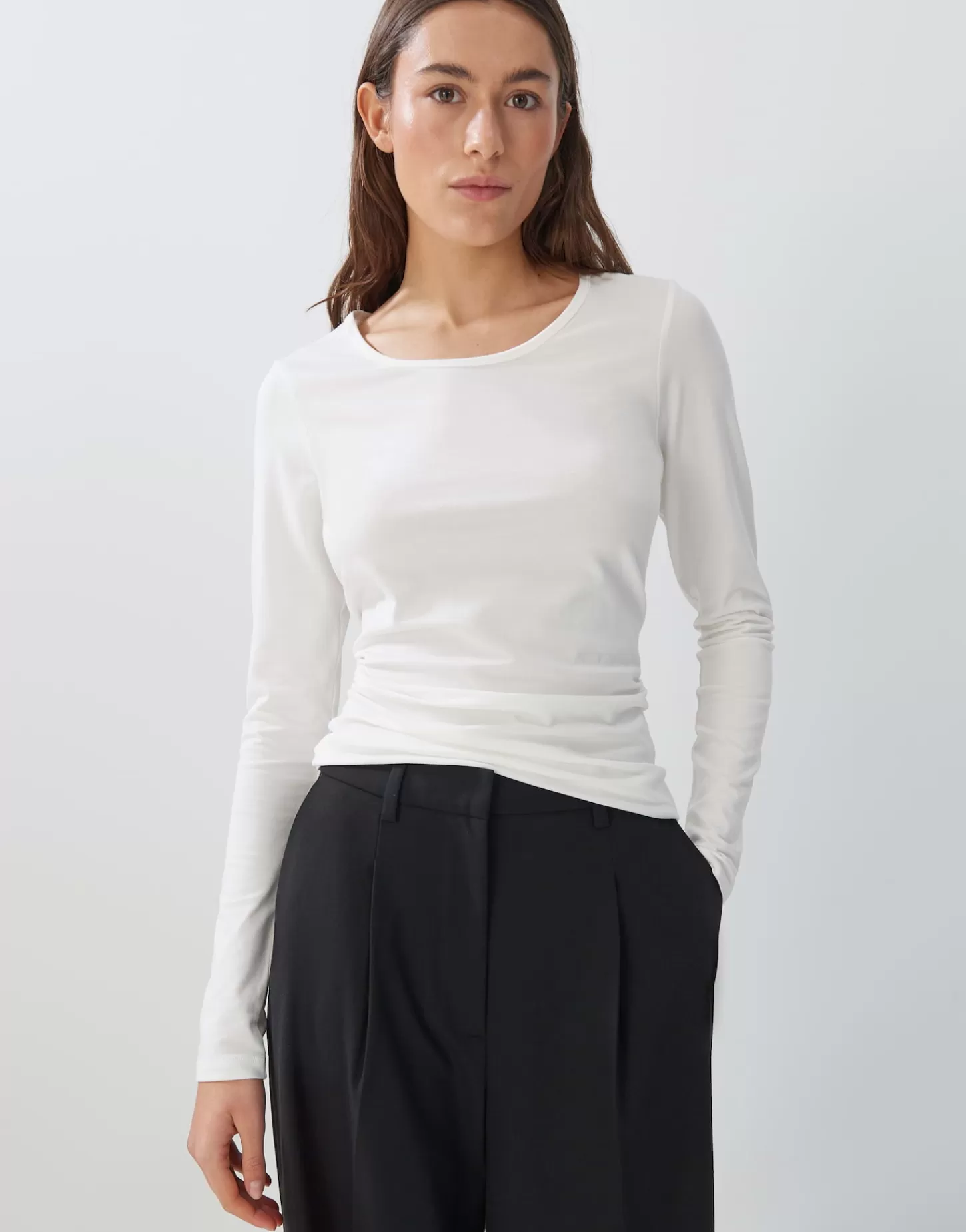 DAMES OPUS Longsleeve Kalia Wit Online Bestellen