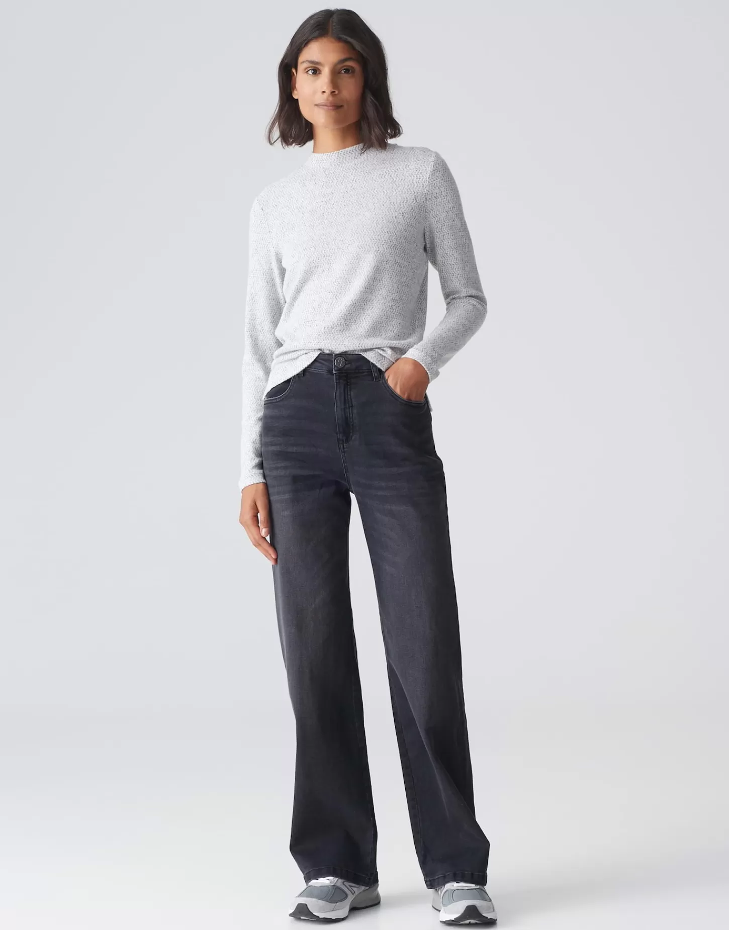 DAMES OPUS Longsleeve Snowi Grijs Online Bestellen