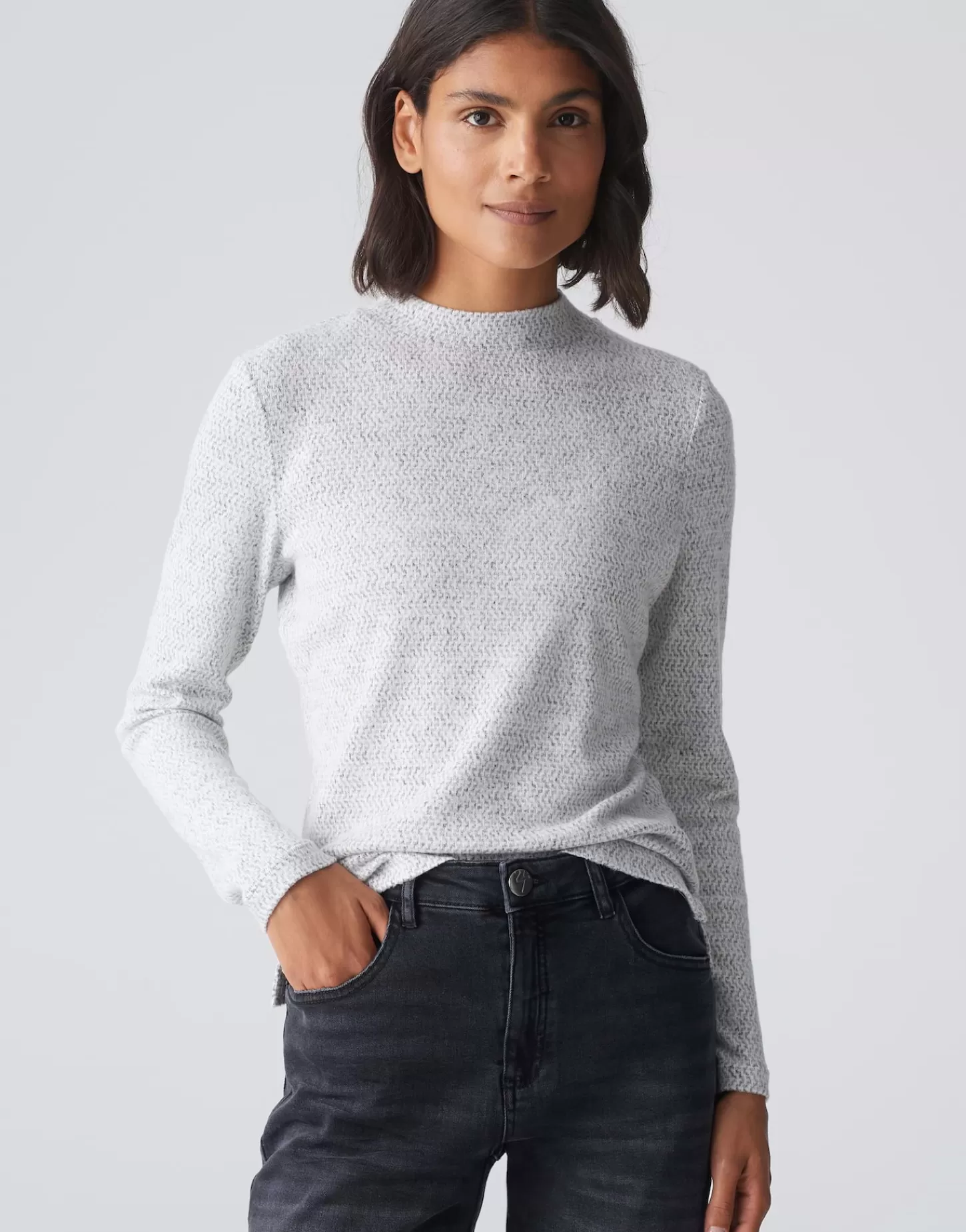 DAMES OPUS Longsleeve Snowi Grijs Online Bestellen