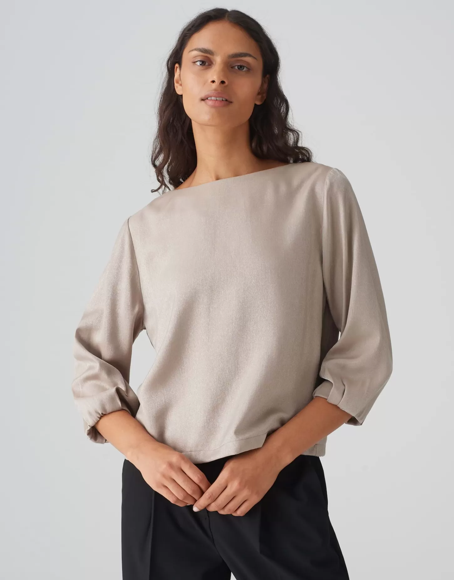 DAMES OPUS Overhemd Blouse Flixi Bruin Online Bestellen