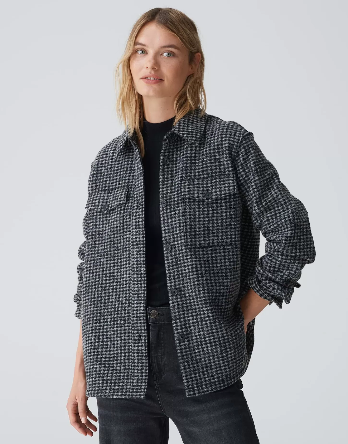 DAMES OPUS Overhemd Junisa Zwart Online Bestellen