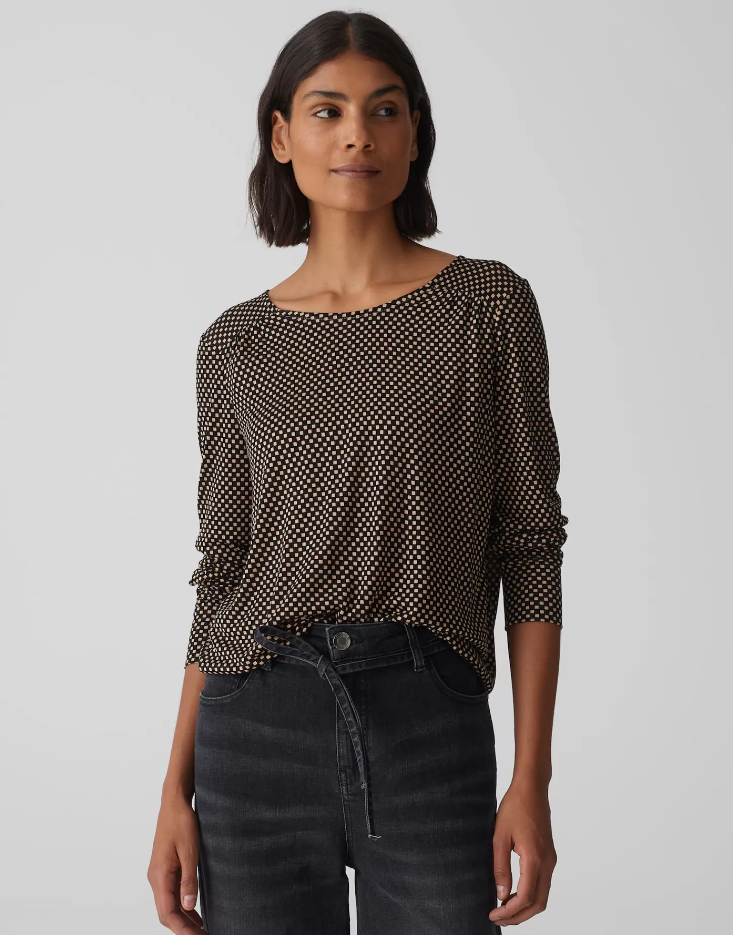 DAMES OPUS Overhemd Sutha Aop Beige Online Bestellen