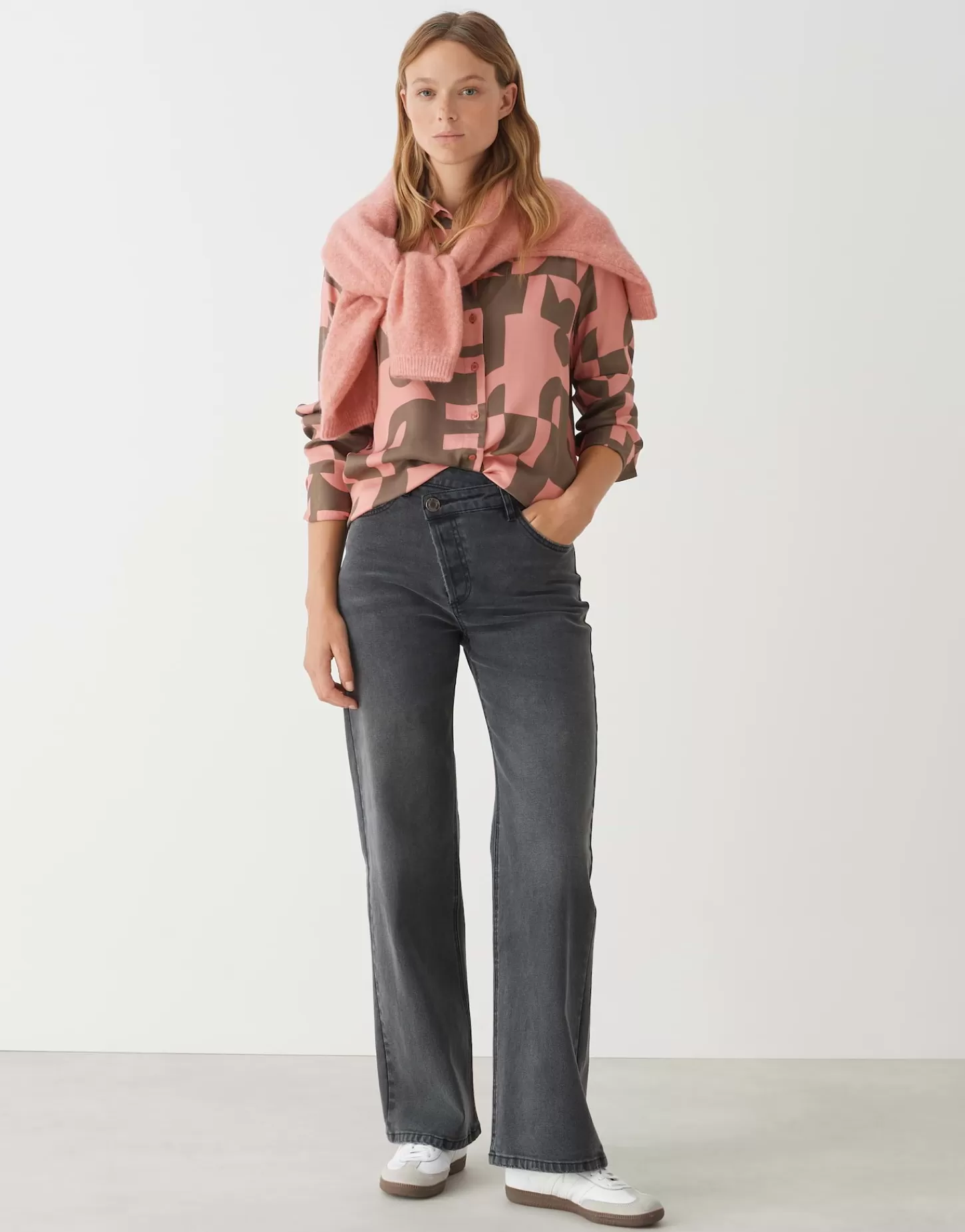 DAMES OPUS Overhemdblouse Falkina Bold Roze Online Bestellen