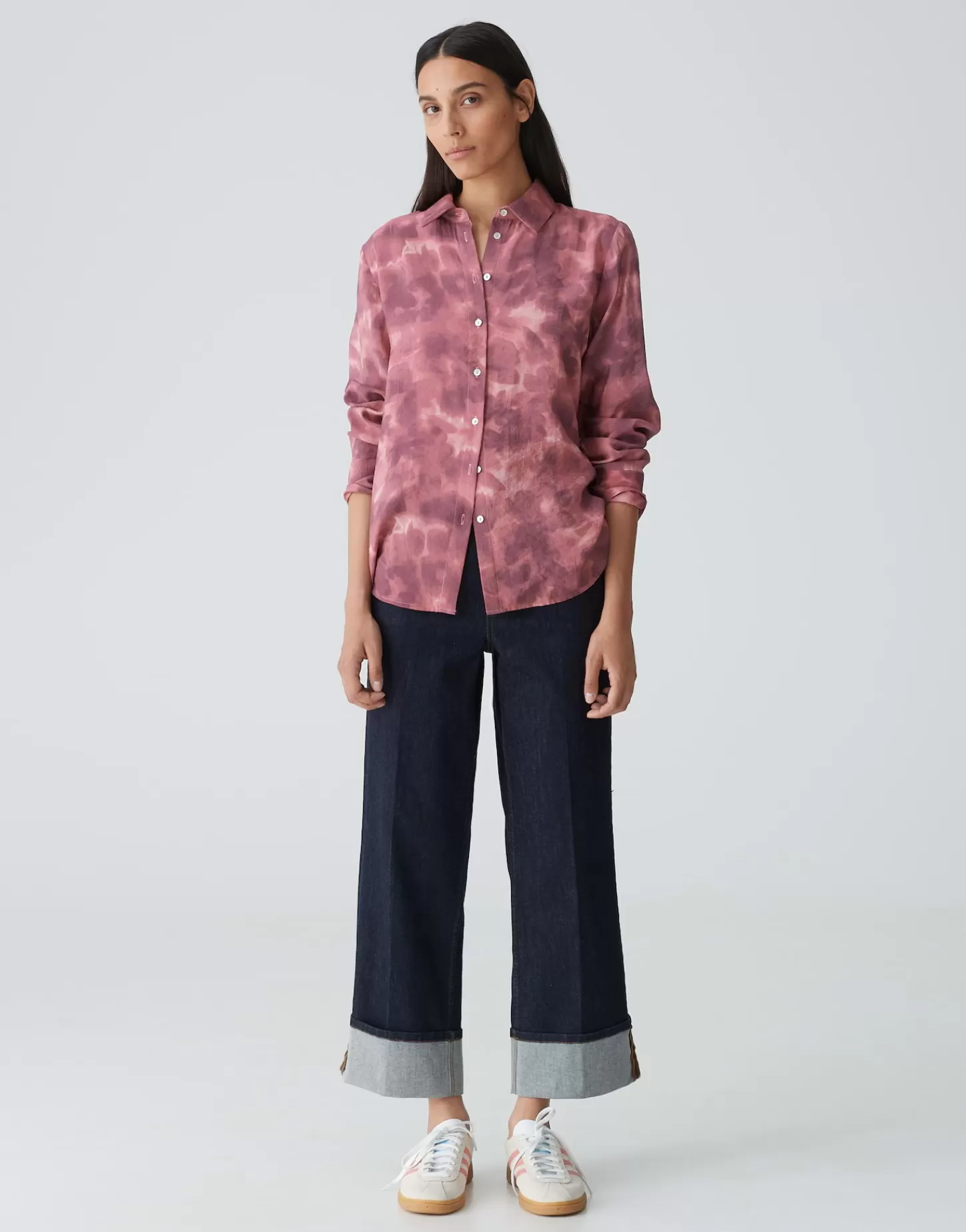 DAMES OPUS Overhemdblouse Falkina Faded Roze Online Bestellen