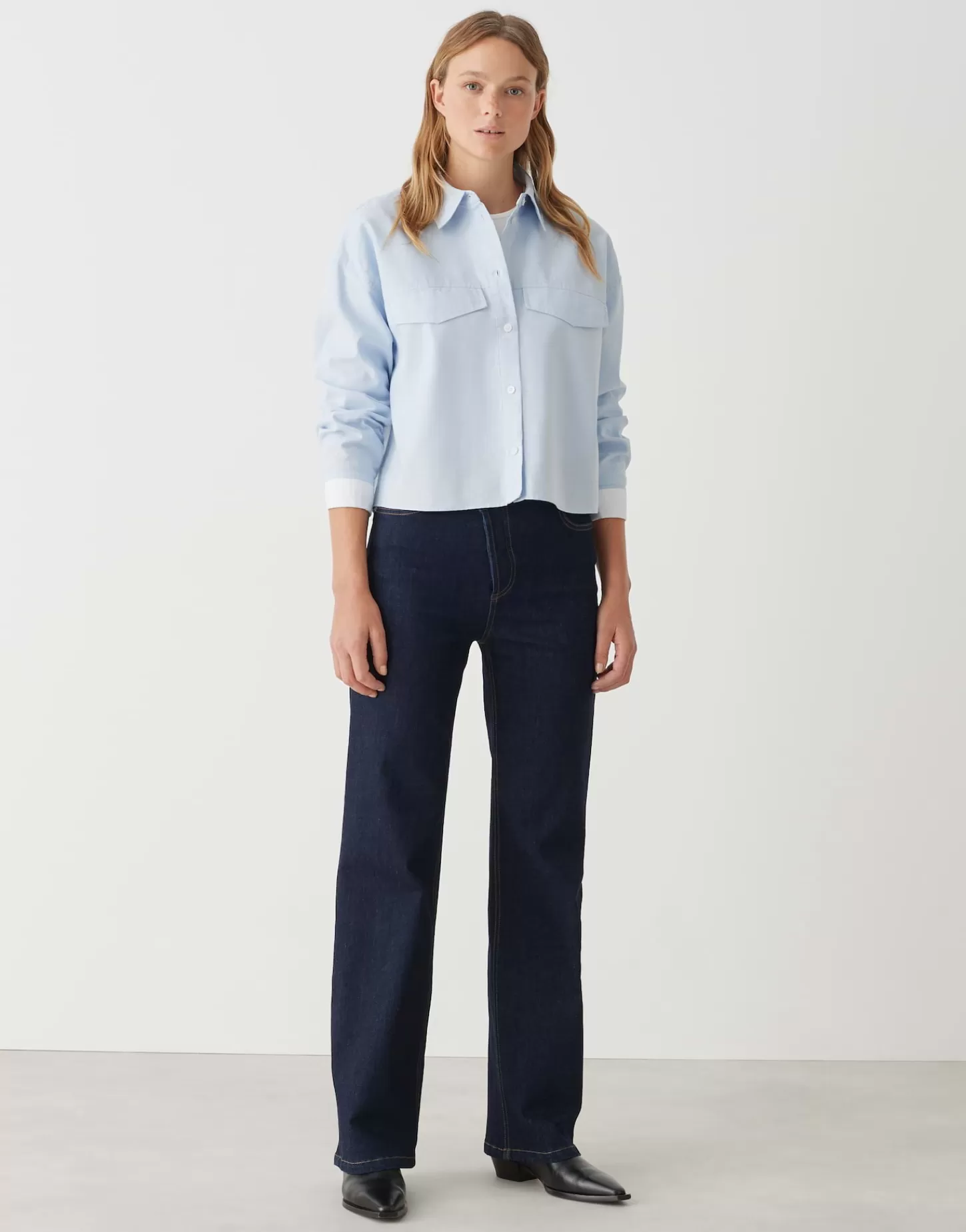 DAMES OPUS Overhemdblouse Finsi Blauw Online Bestellen
