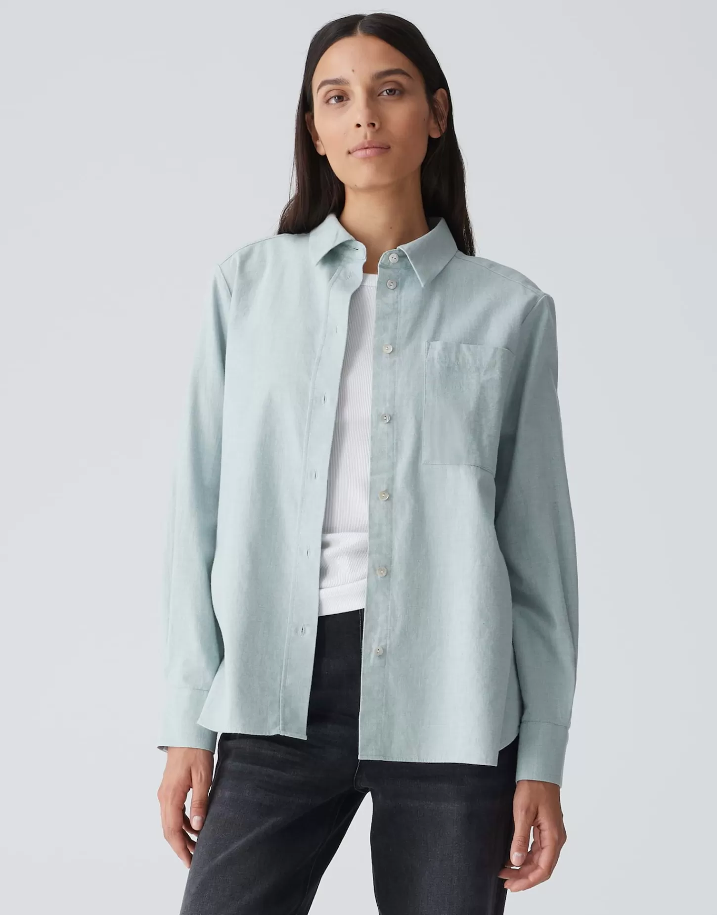 DAMES OPUS Overhemdblouse Flanella Blauw Online Bestellen