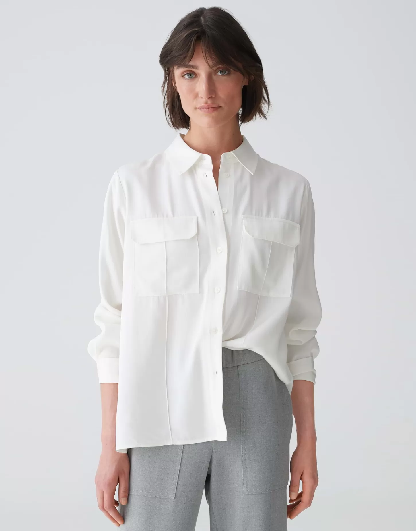 DAMES OPUS Overhemdblouse Flara Wit Online Bestellen
