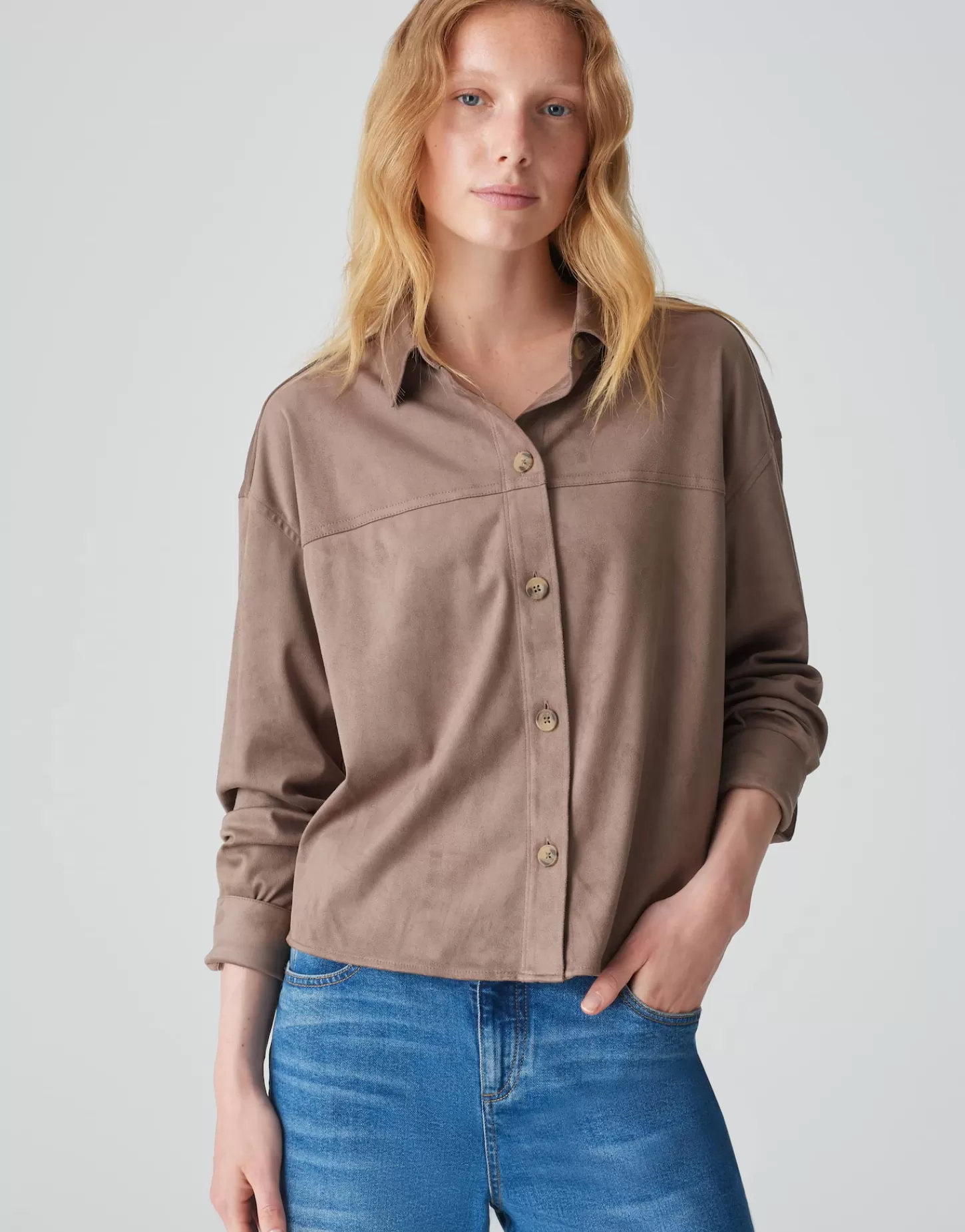 DAMES OPUS Overhemdblouse Fontega Bruin Online Bestellen