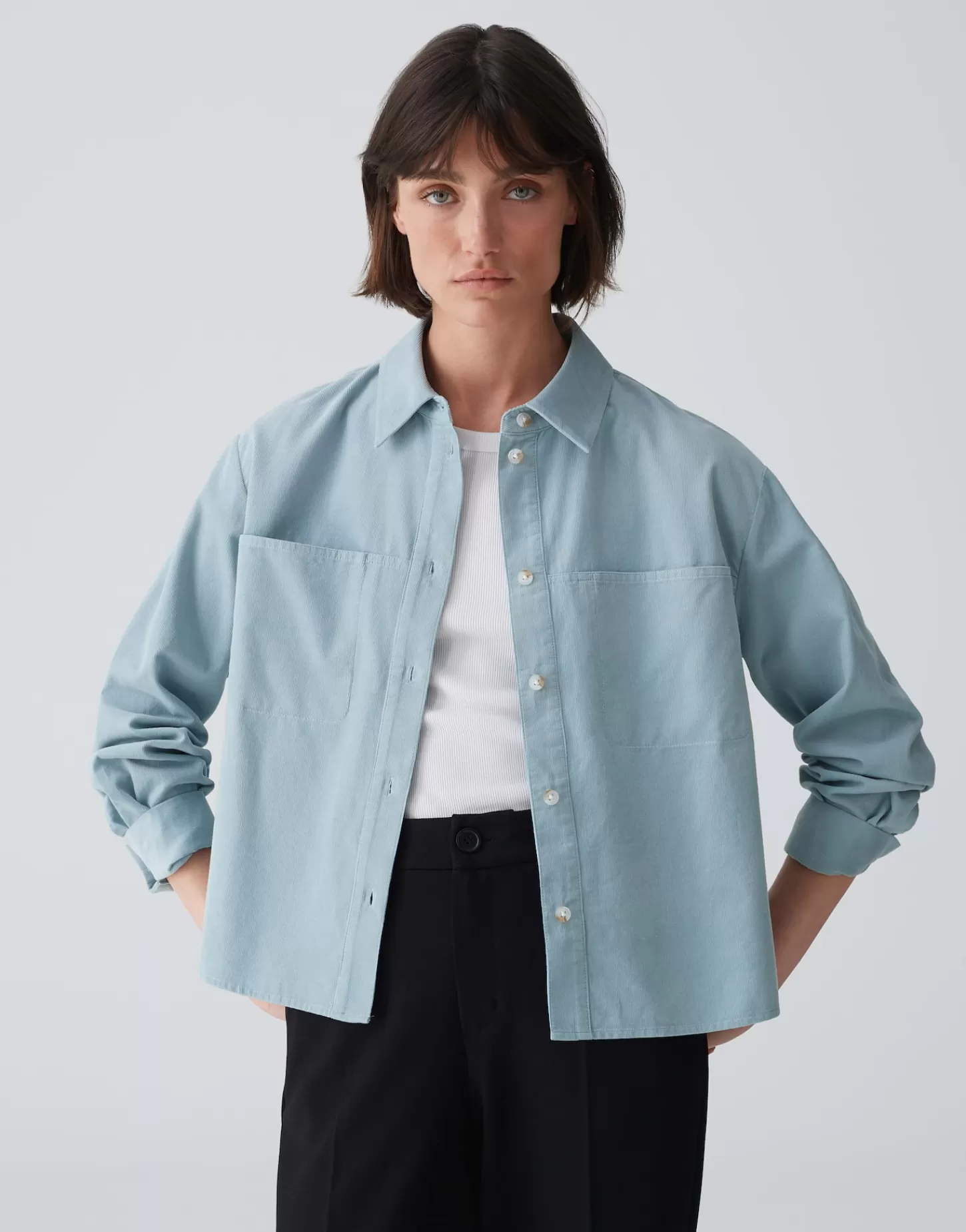 DAMES OPUS Overhemdblouse Froni Blauw Online Bestellen