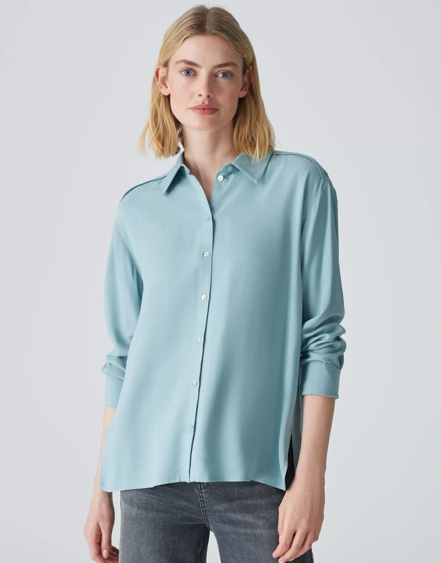 DAMES OPUS Overhemdblouse Fuhla Blauw Online Bestellen