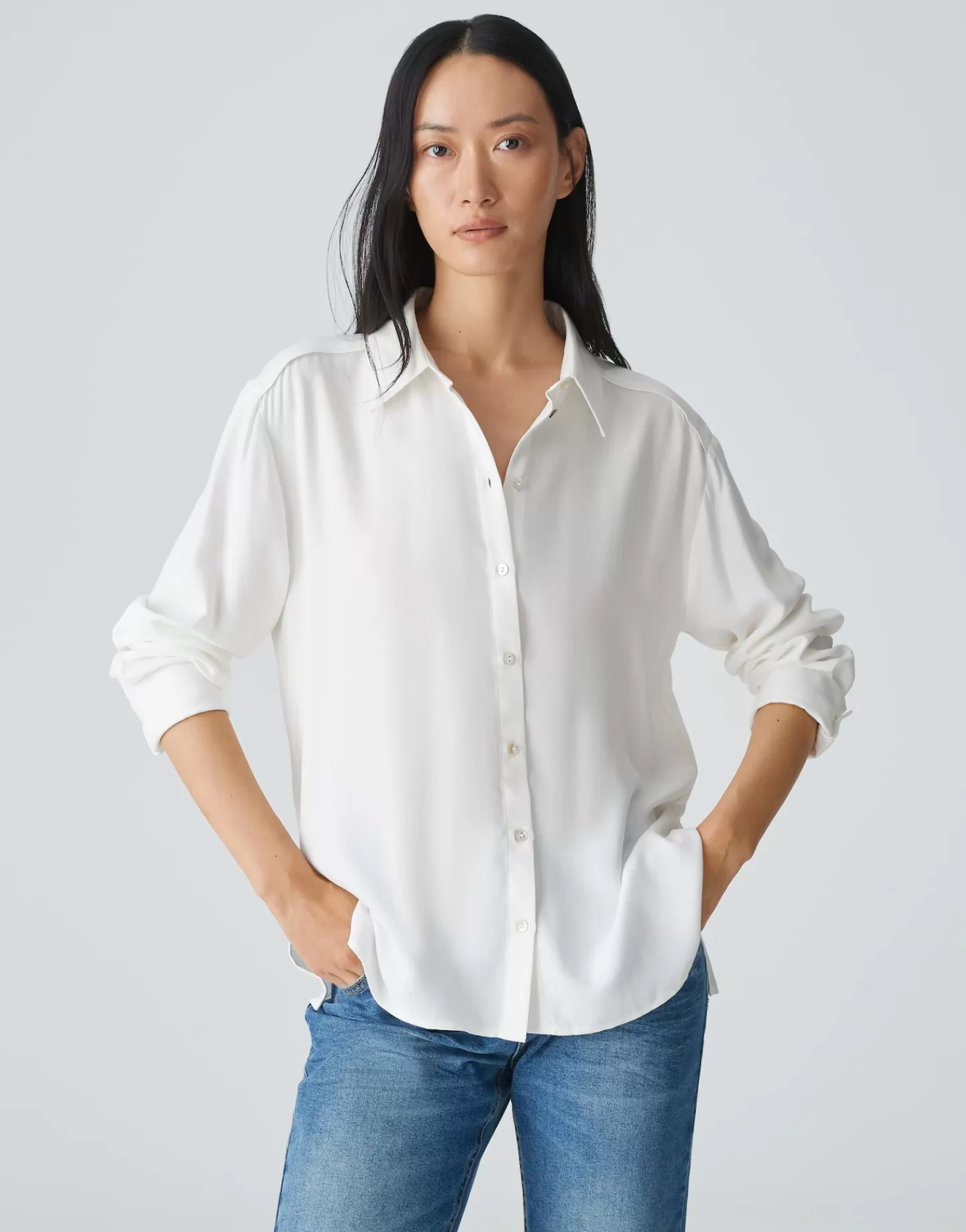 DAMES OPUS Overhemdblouse Fuhla Wit Online Bestellen