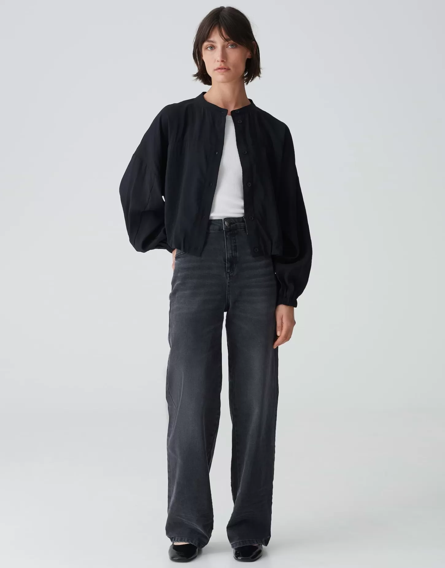 DAMES OPUS Oversized Blouse Felono Zwart Online Bestellen