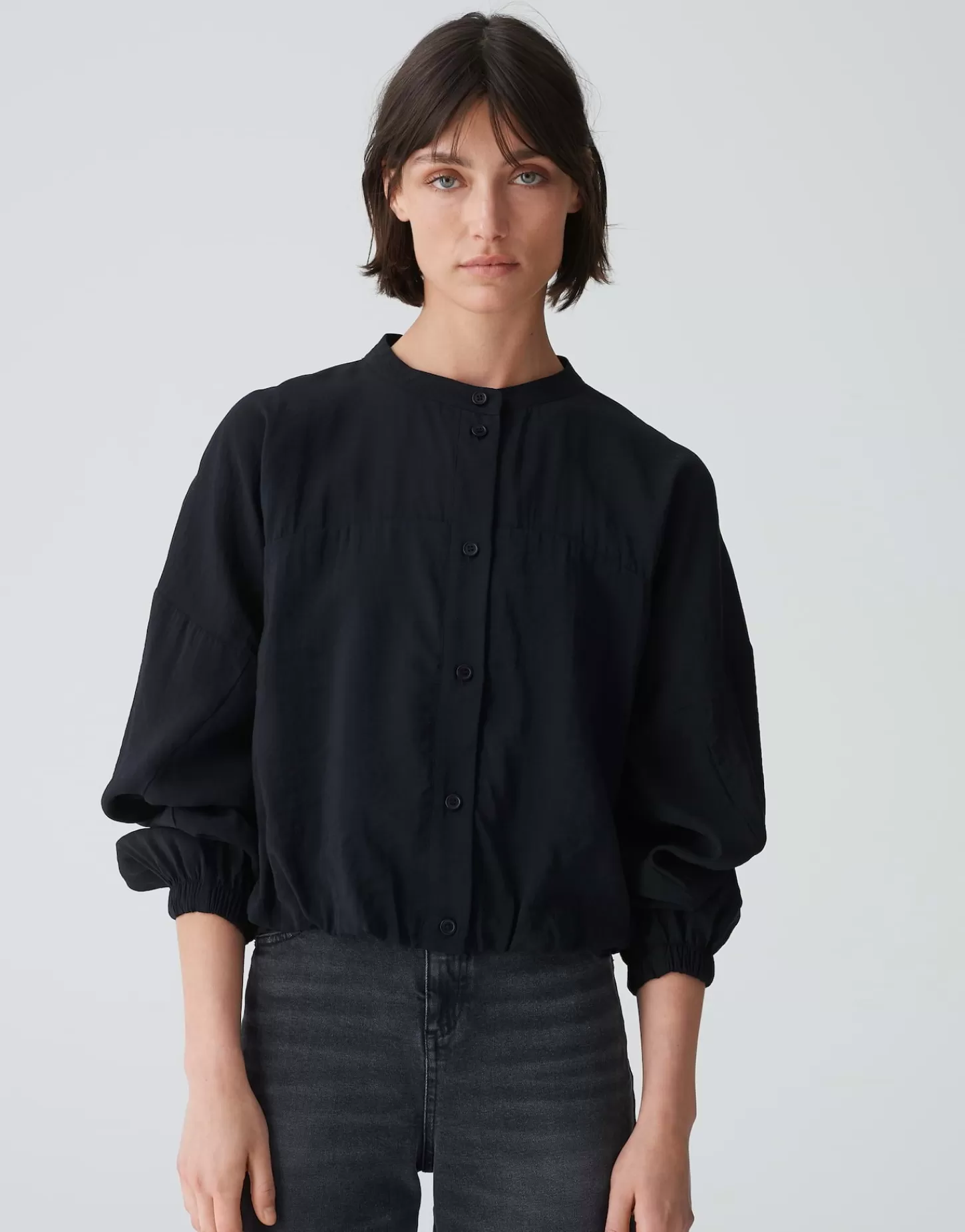 DAMES OPUS Oversized Blouse Felono Zwart Online Bestellen