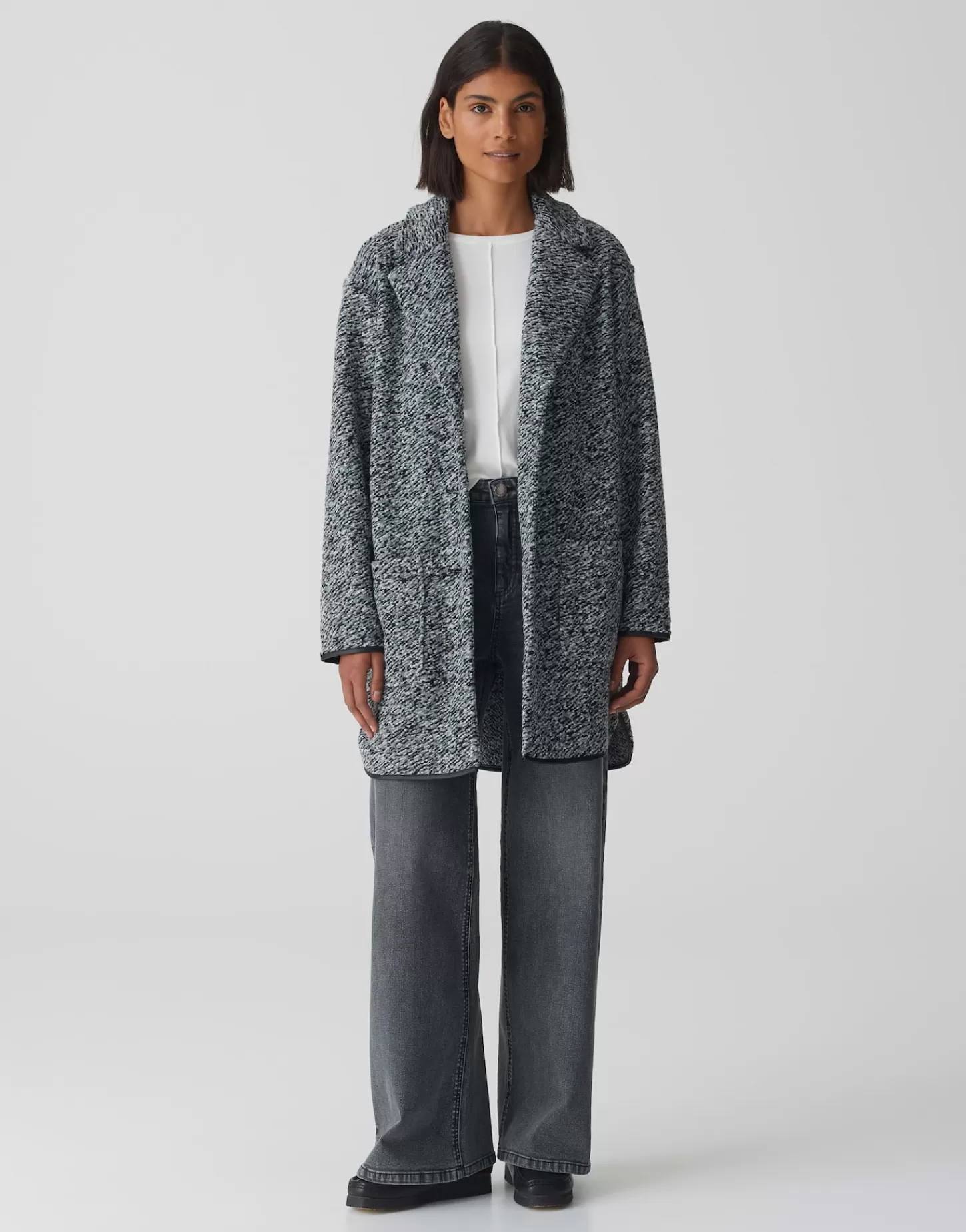 DAMES OPUS Oversized Mantel Halilo Remix Zwart Online Bestellen