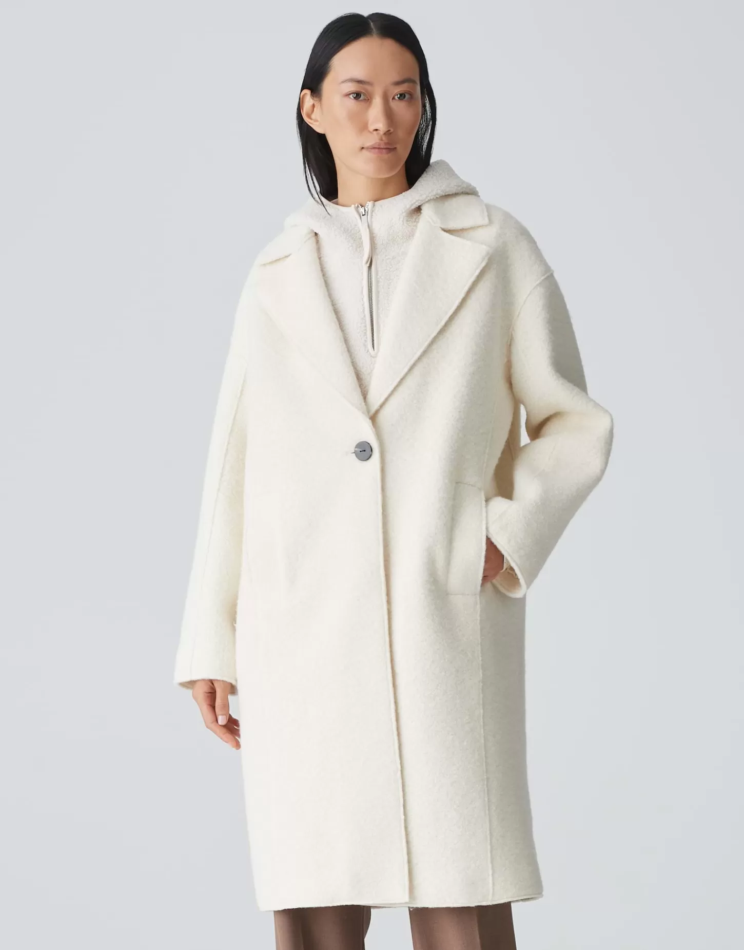 DAMES OPUS Oversized Mantel Hannie Wit Online Bestellen
