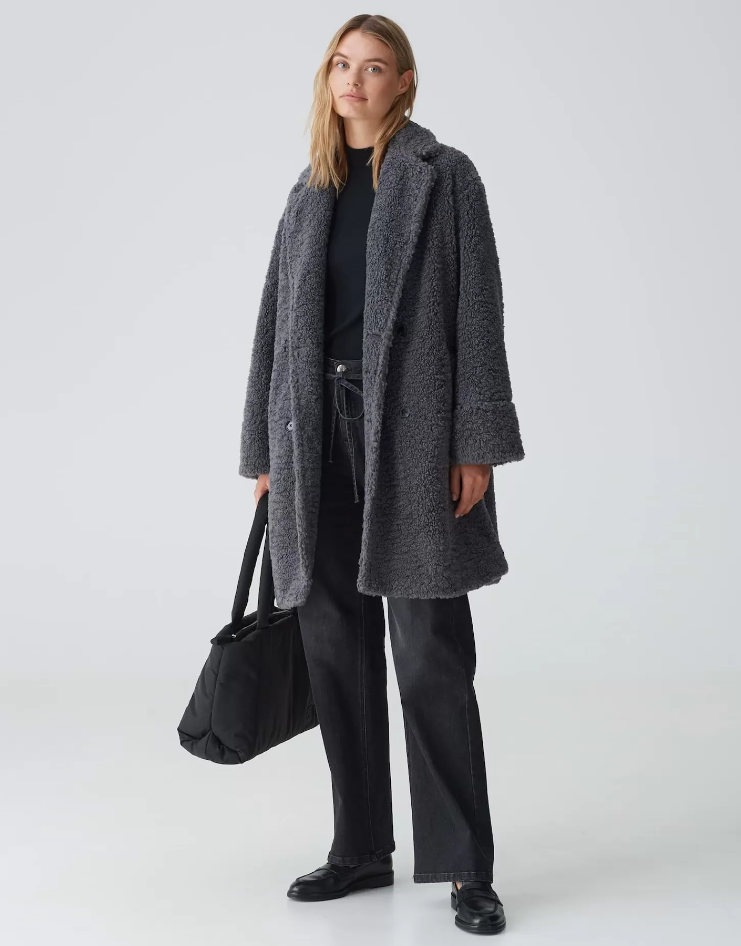 DAMES OPUS Oversized Mantel Honise Grijs Online Bestellen