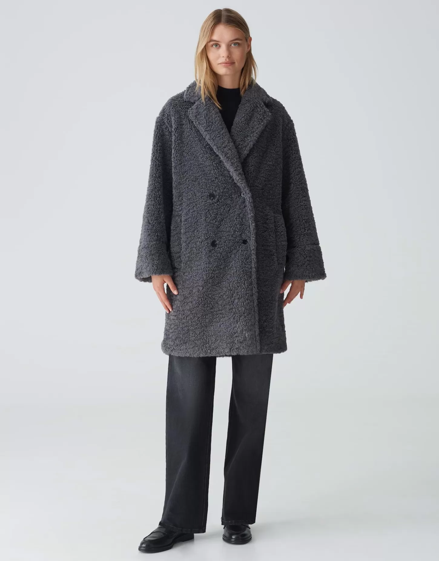 DAMES OPUS Oversized Mantel Honise Grijs Online Bestellen