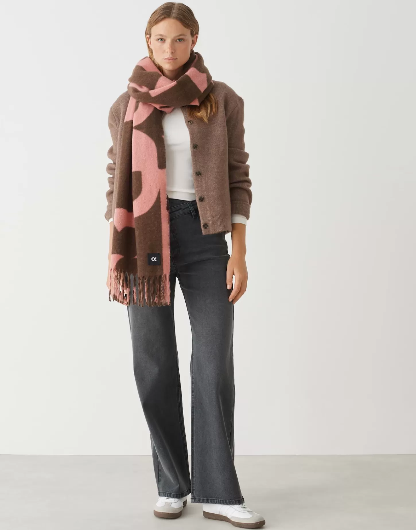 DAMES OPUS Oversized Sjaal Amadita Scarf Roze Online Bestellen