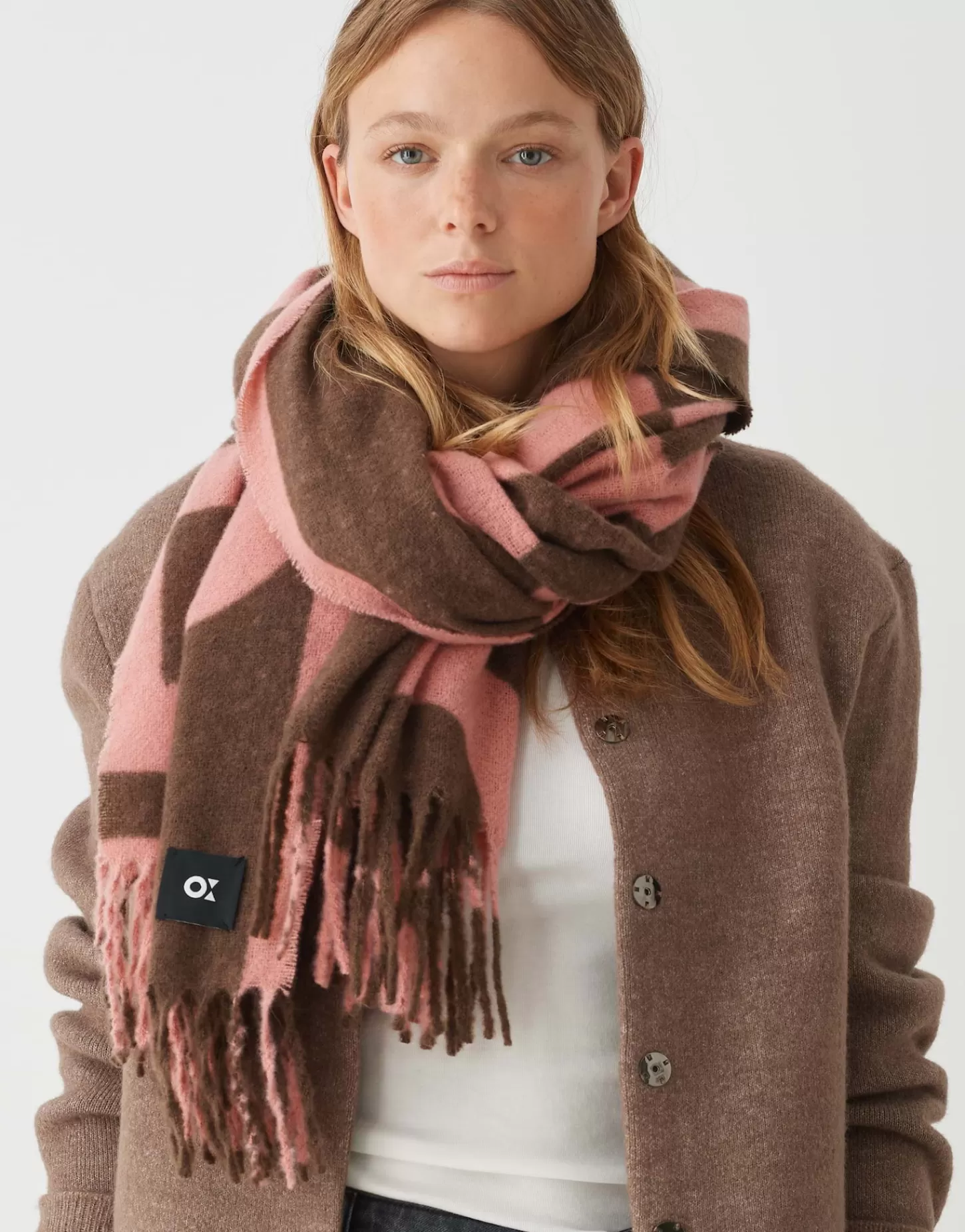 DAMES OPUS Oversized Sjaal Amadita Scarf Roze Online Bestellen