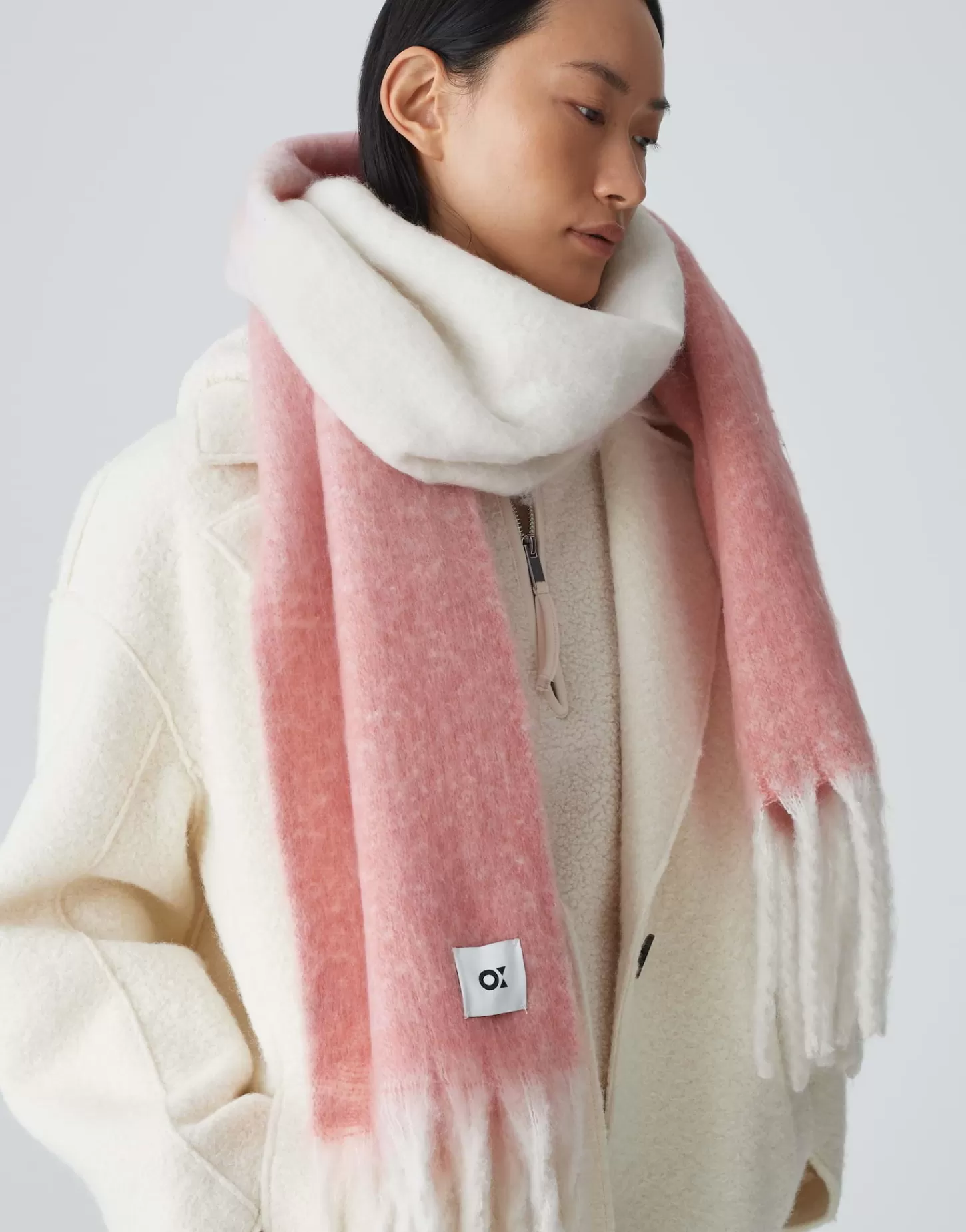 DAMES OPUS Oversized Sjaal Amovi Scarf Roze Online Bestellen