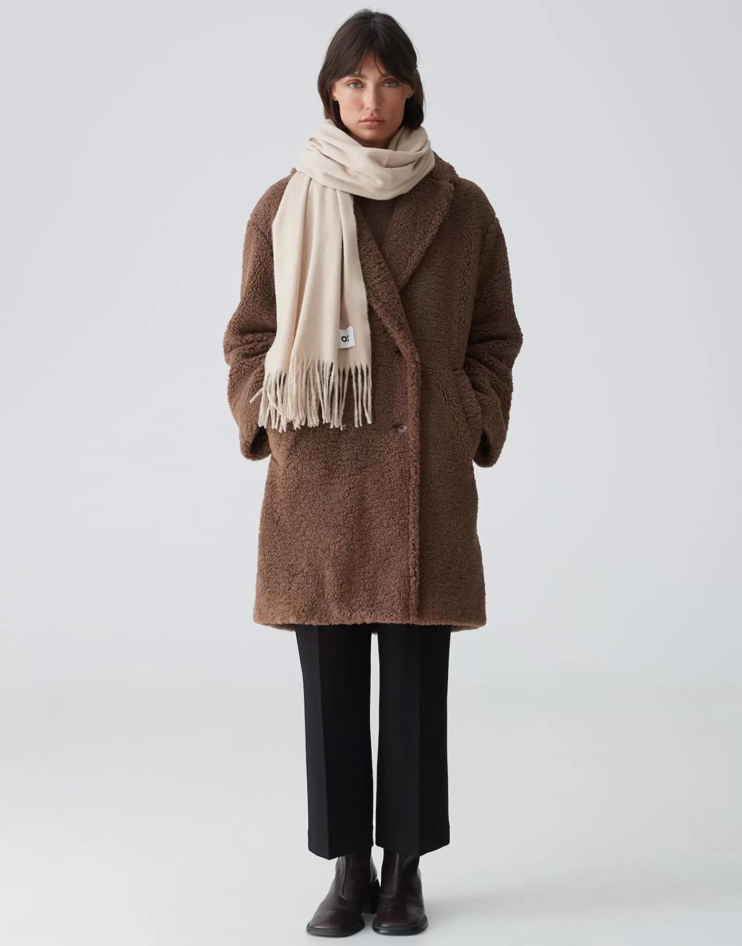 DAMES OPUS Oversized Sjaal Anell Scarf Beige Online Bestellen