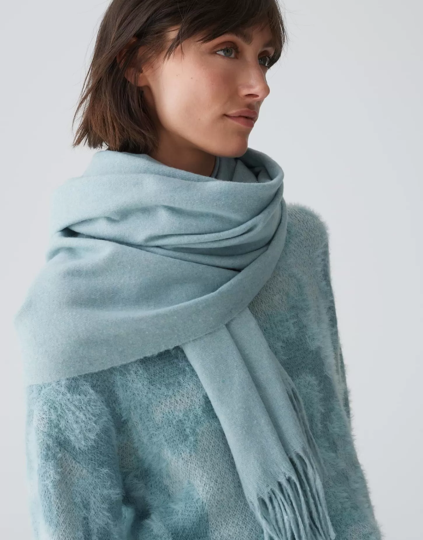 DAMES OPUS Oversized Sjaal Anell Scarf Blauw Online Bestellen