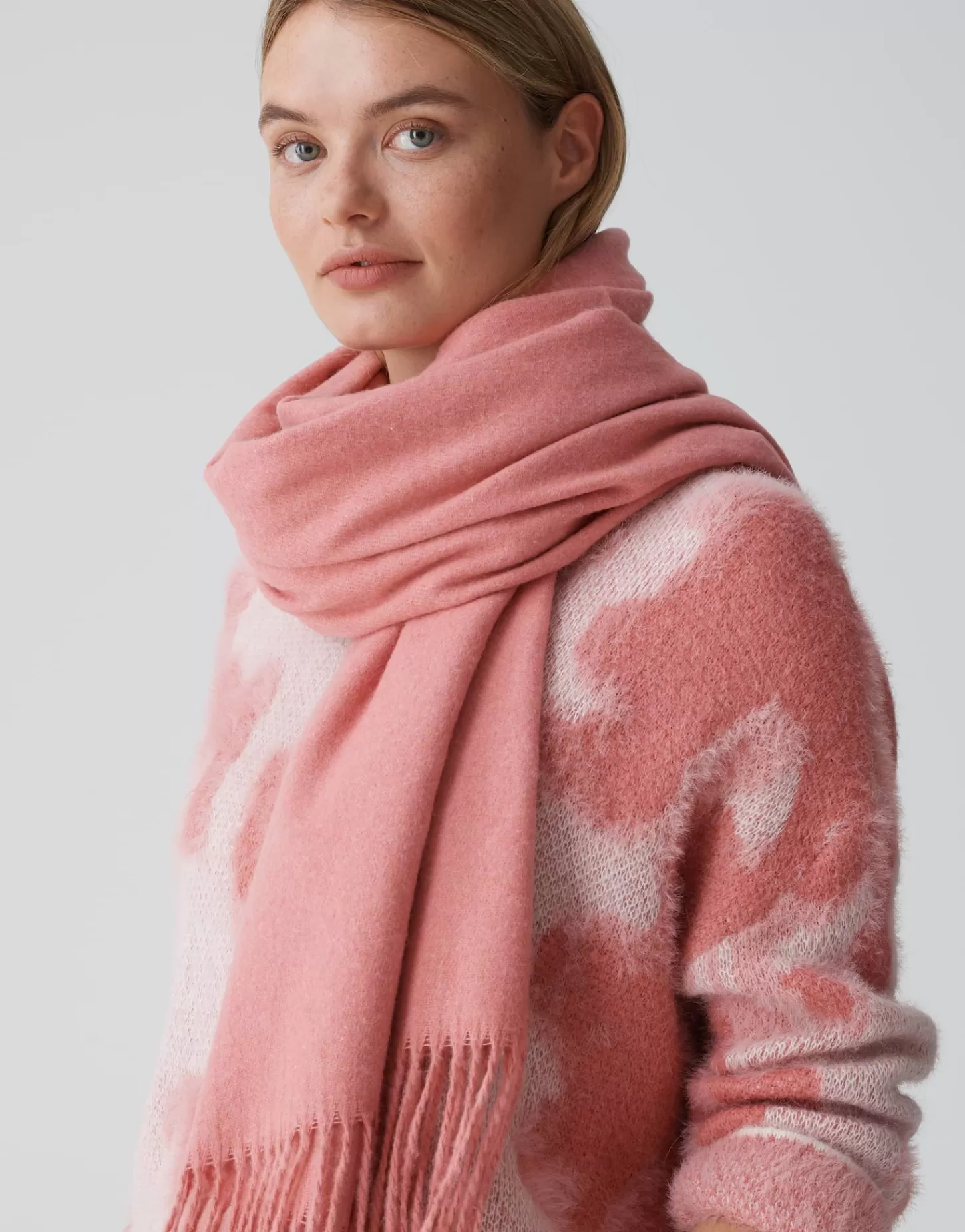 DAMES OPUS Oversized Sjaal Anell Scarf Roze Online Bestellen
