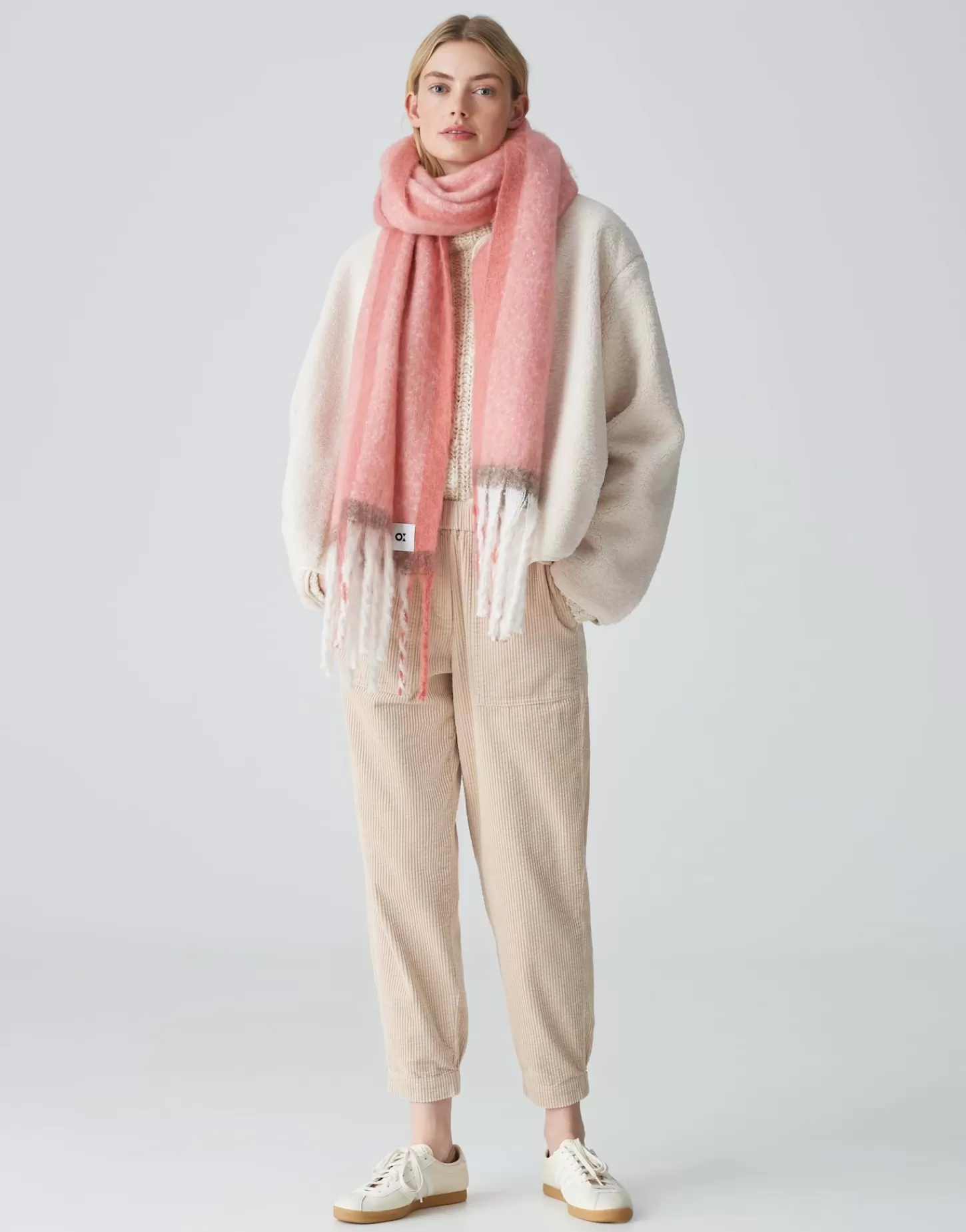 DAMES OPUS Oversized Sjaal Anuno Scarf Roze Online Bestellen
