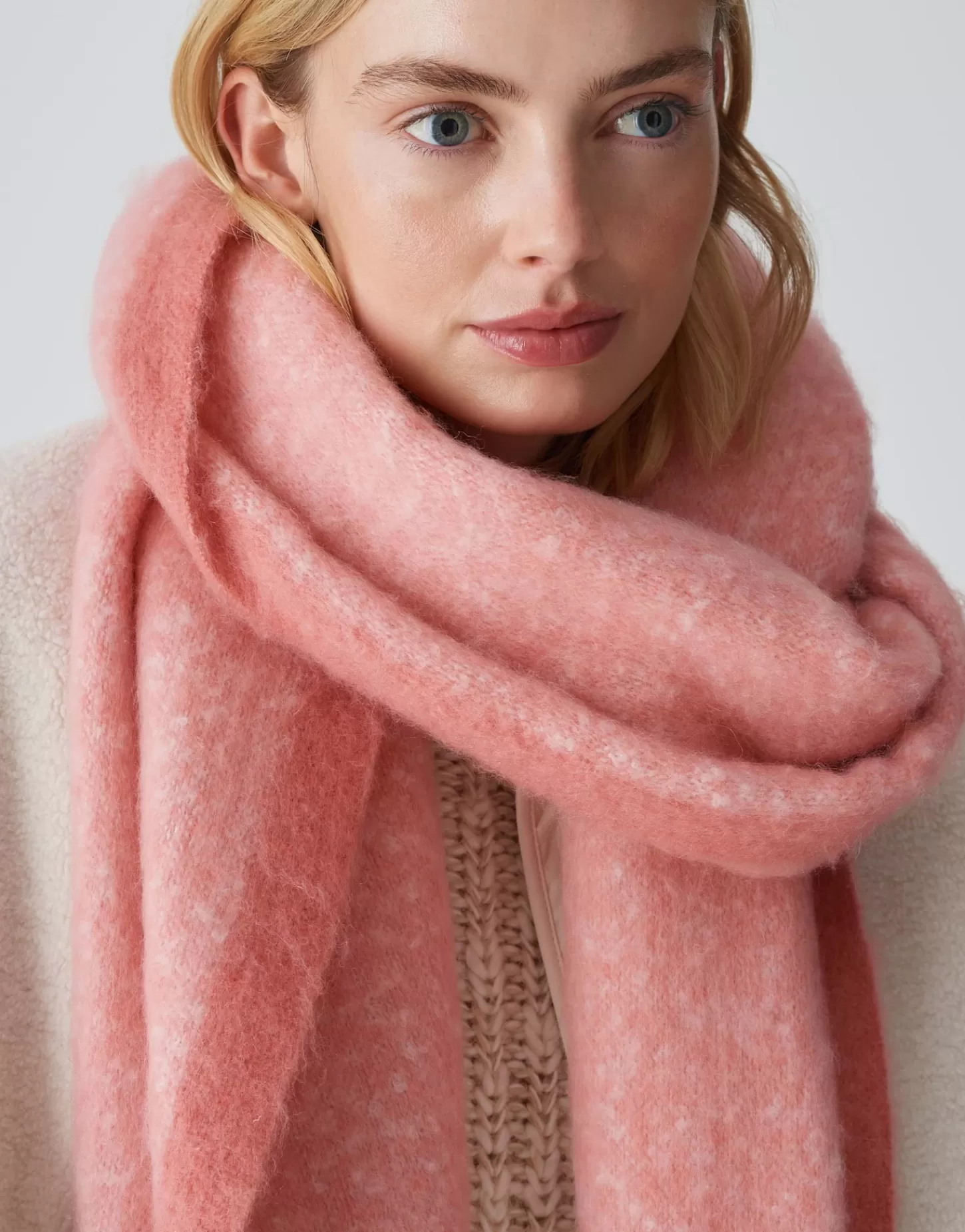 DAMES OPUS Oversized Sjaal Anuno Scarf Roze Online Bestellen