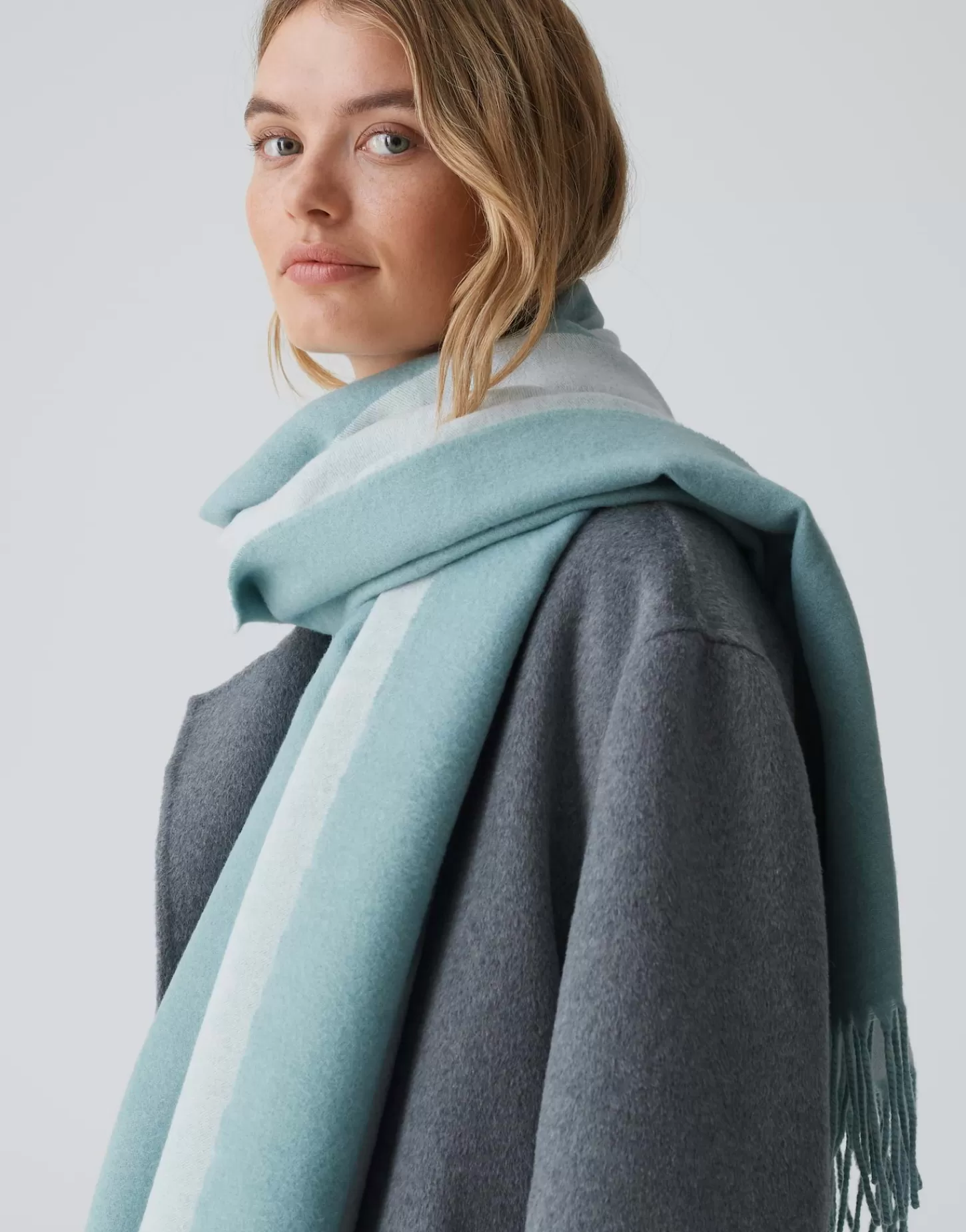 DAMES OPUS Oversized Sjaal Atopa Scarf Blauw Online Bestellen