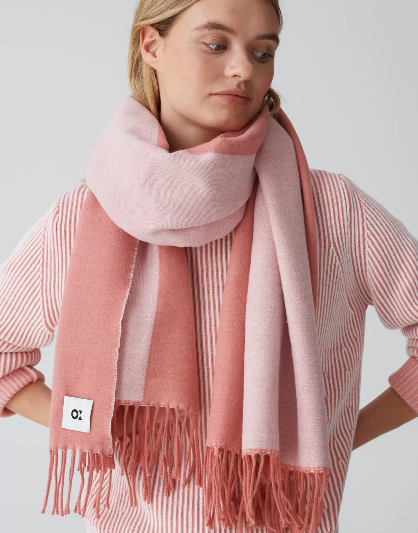 DAMES OPUS Oversized Sjaal Atopa Scarf Roze Online Bestellen