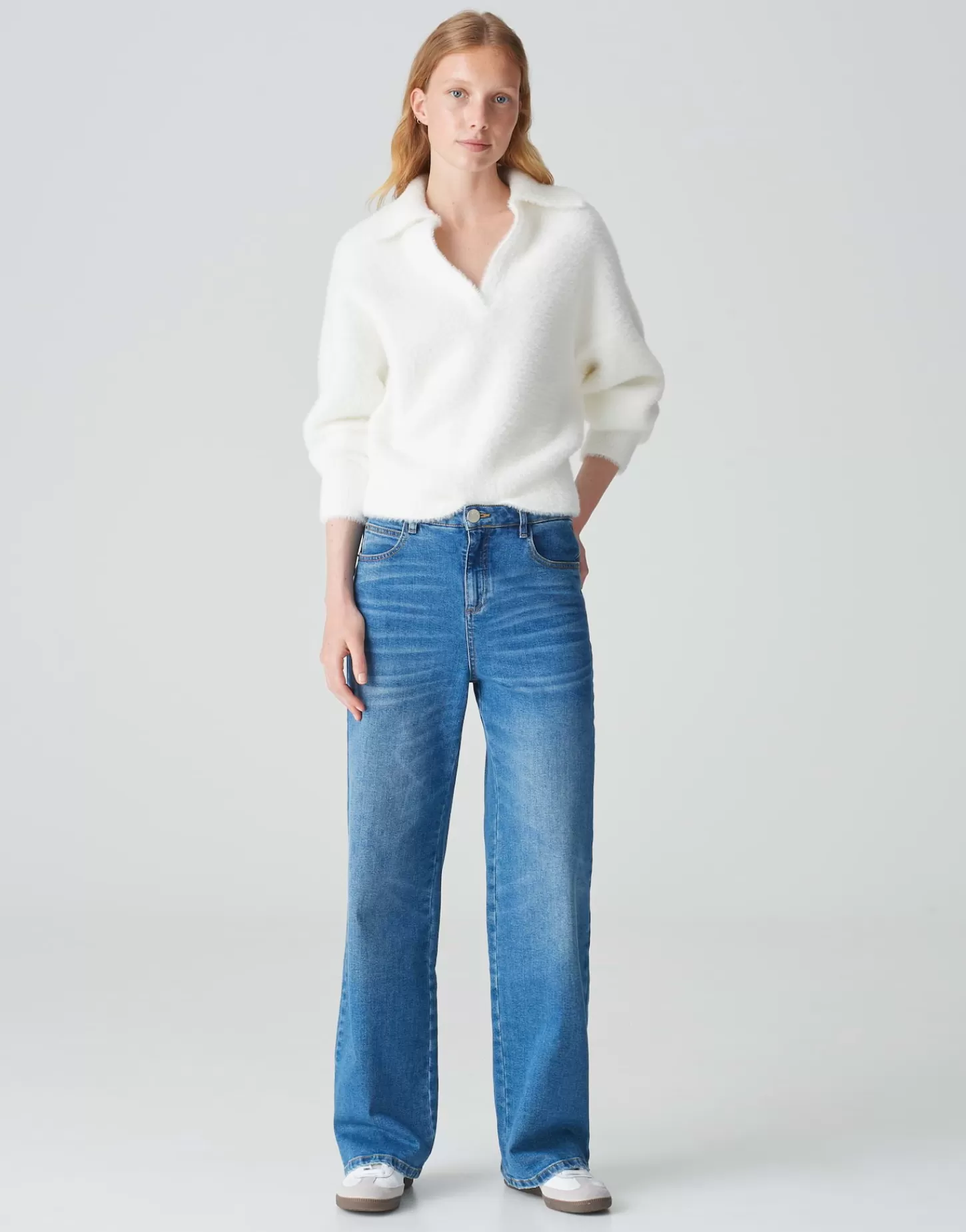 DAMES OPUS Oversized Trui Posson Wit Online Bestellen