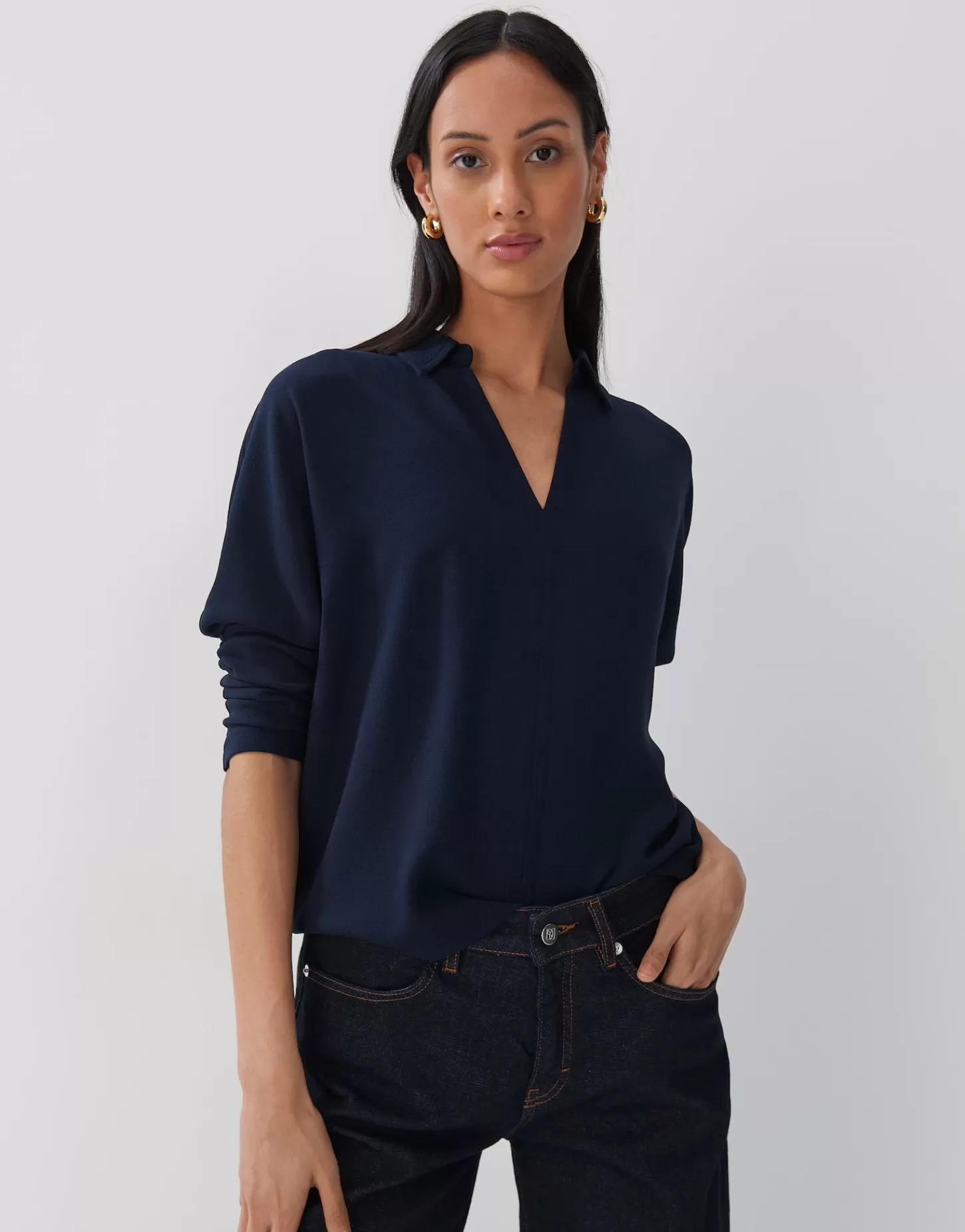 DAMES OPUS Poloshirt Kiby Blauw Online Bestellen