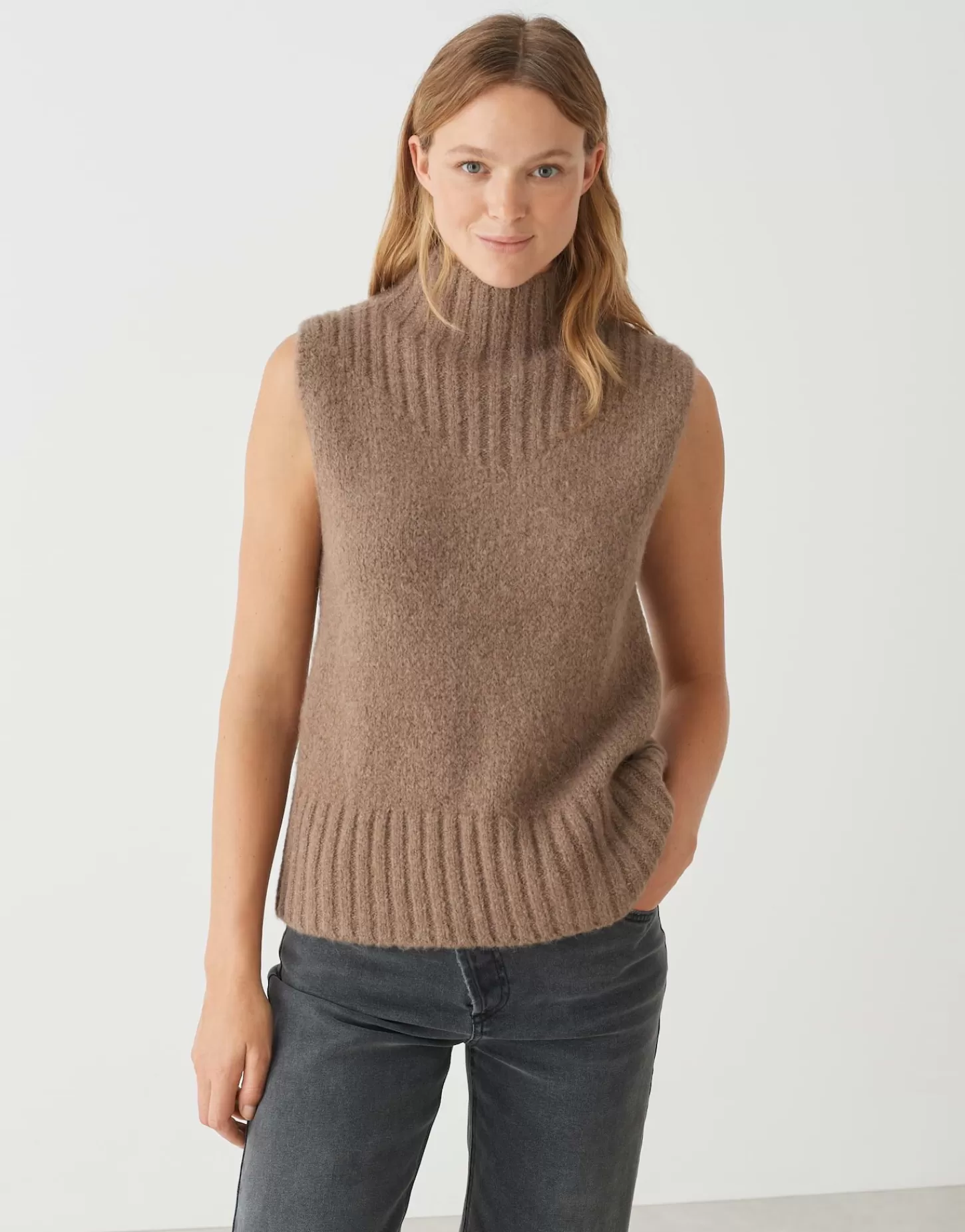 DAMES OPUS Pullunder Pogeti Bruin Online Bestellen