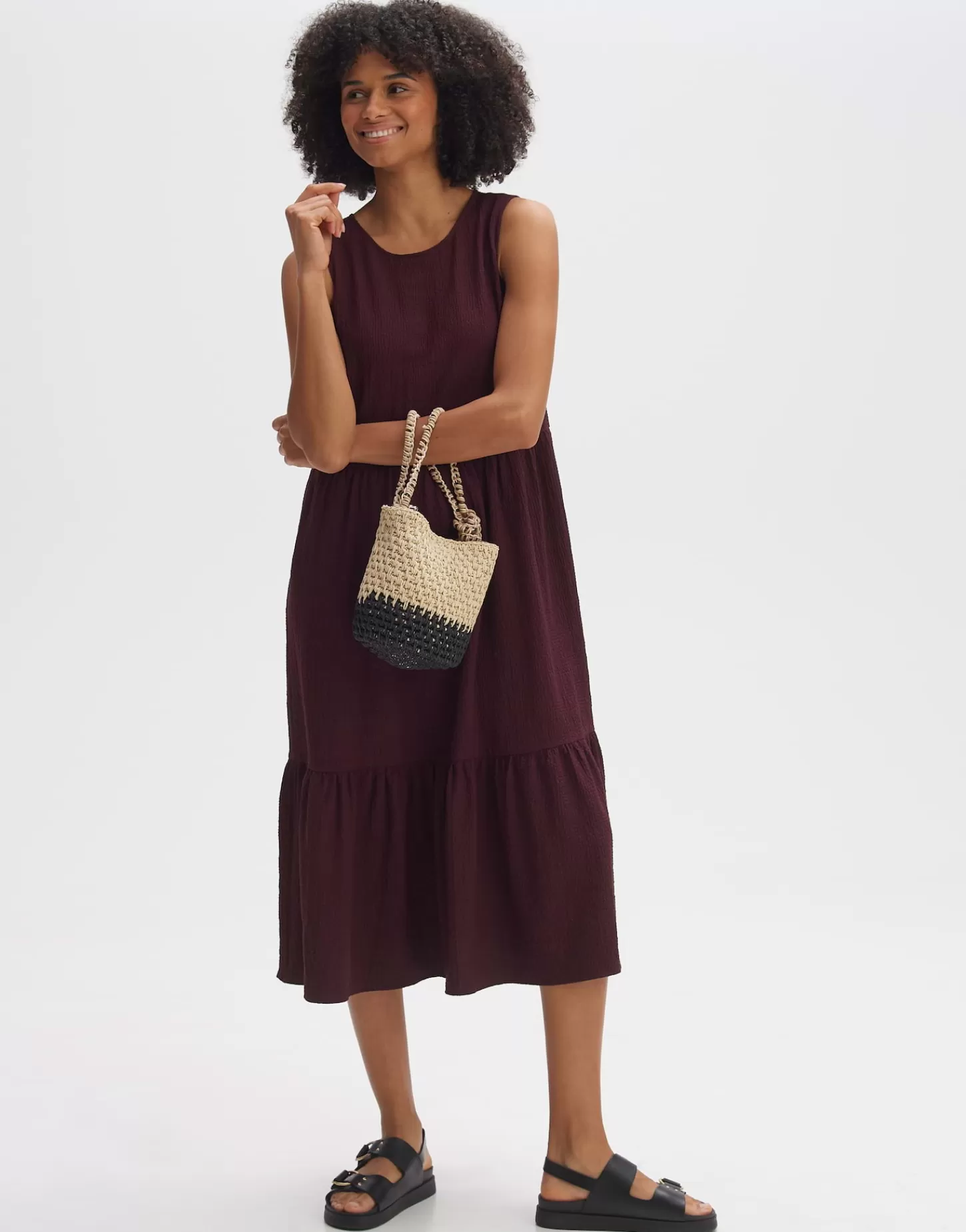 DAMES OPUS Riem Jurk Worta Structure Paars Online Bestellen