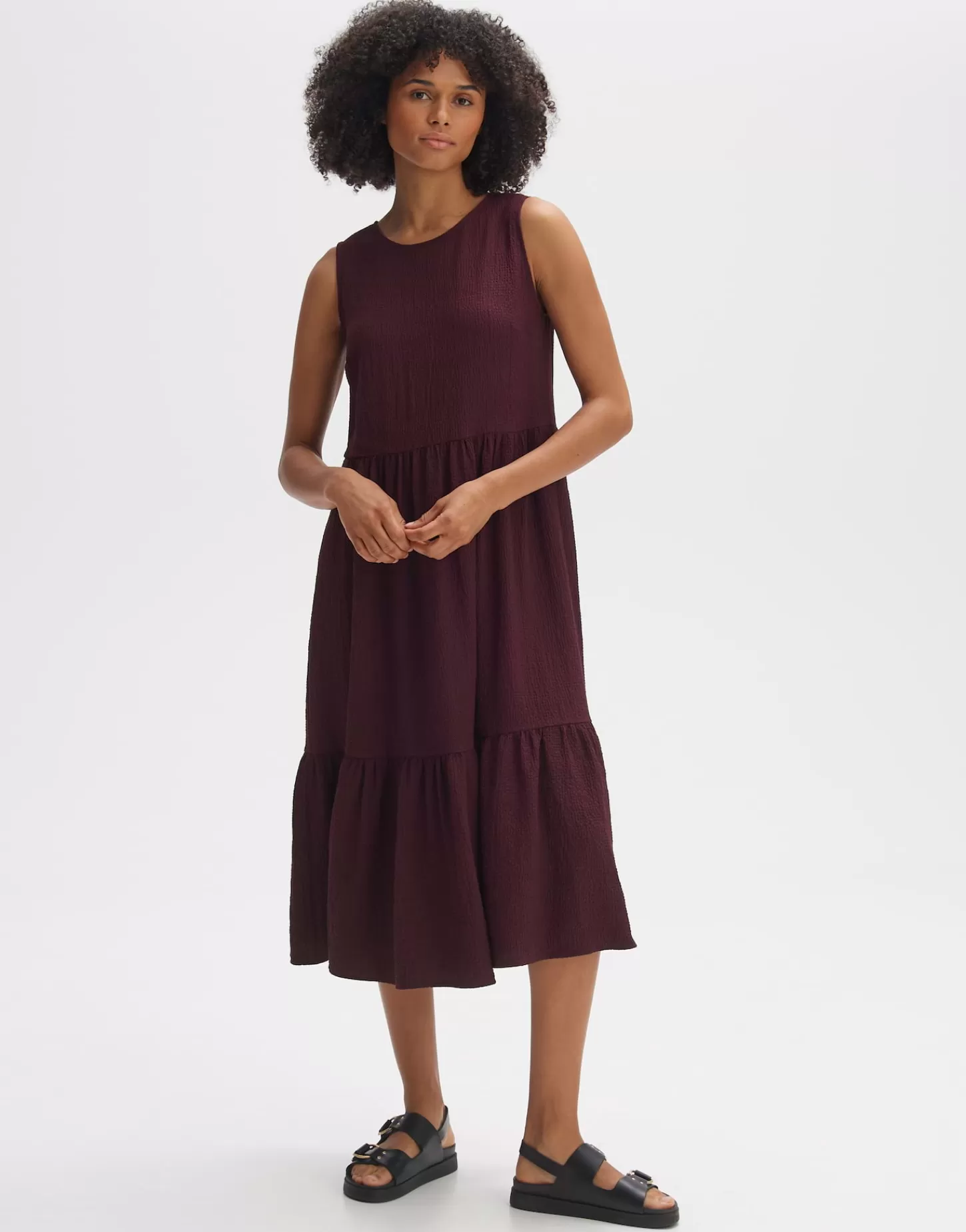 DAMES OPUS Riem Jurk Worta Structure Paars Online Bestellen
