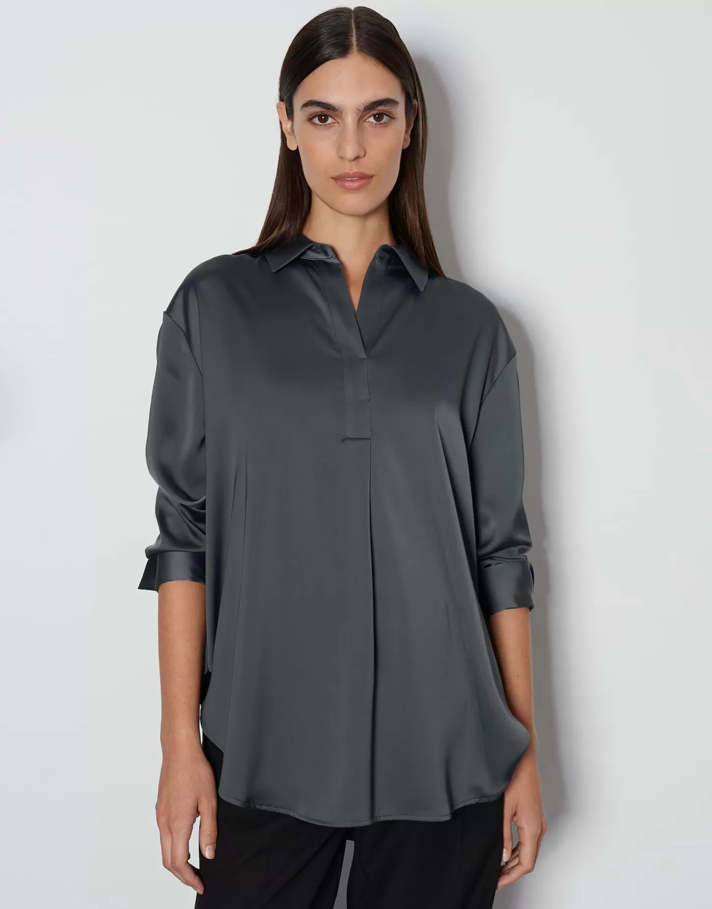 DAMES OPUS Satijnen Blouse Zanza Grijs Online Bestellen