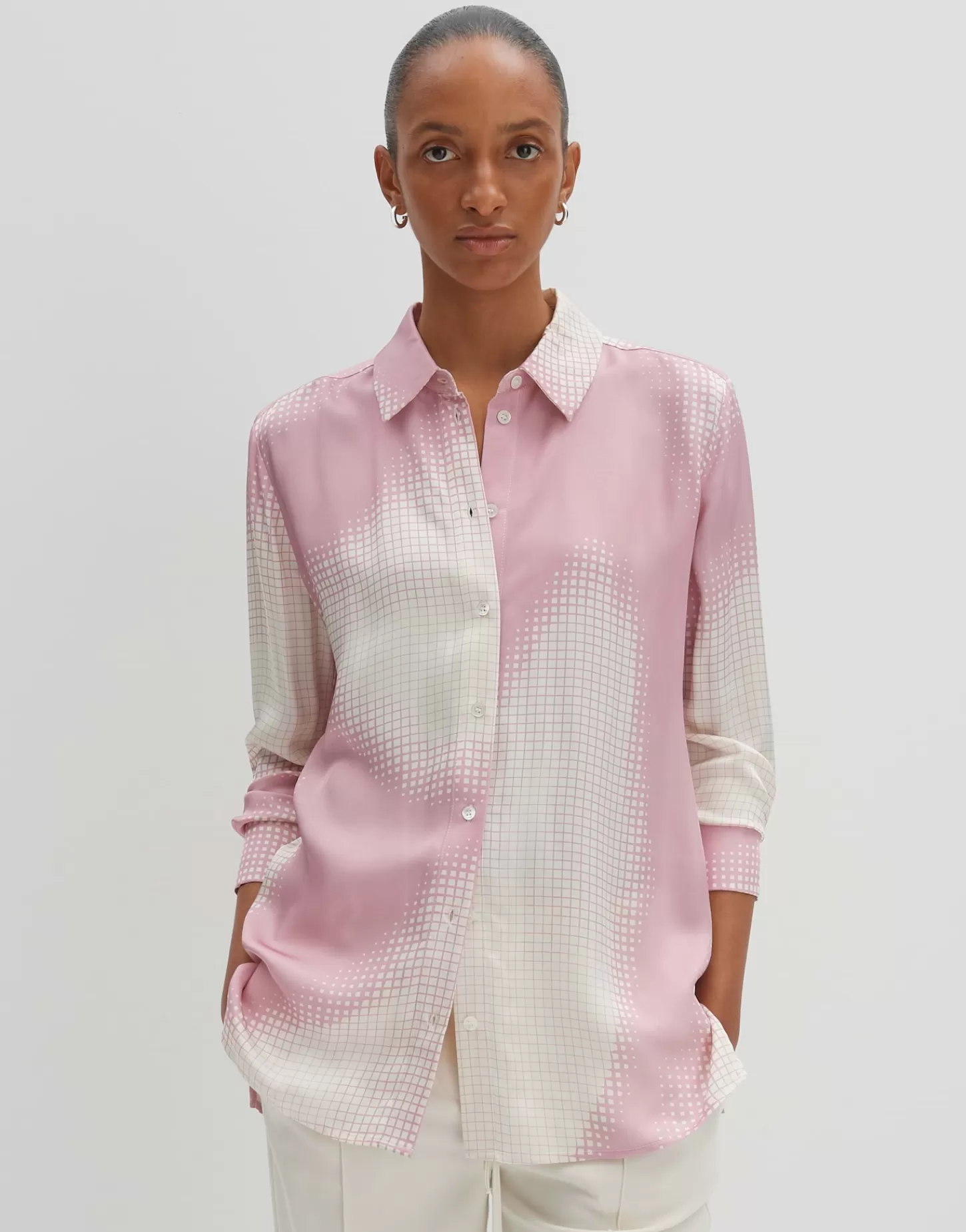 DAMES OPUS Satijnen Blouse Zisakia Roze Online Bestellen