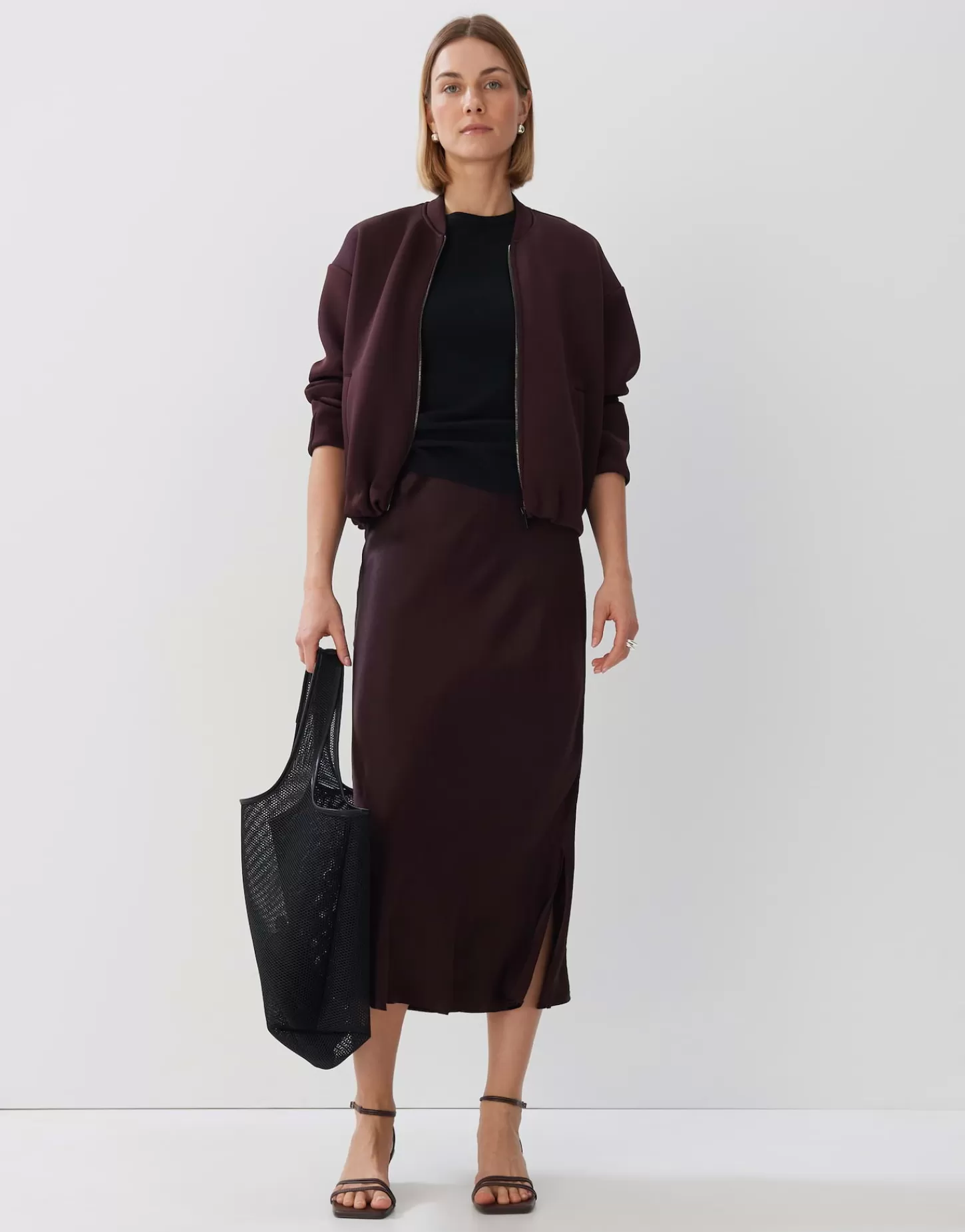 DAMES OPUS Satijnen Rok Odini Uni Paars Online Bestellen