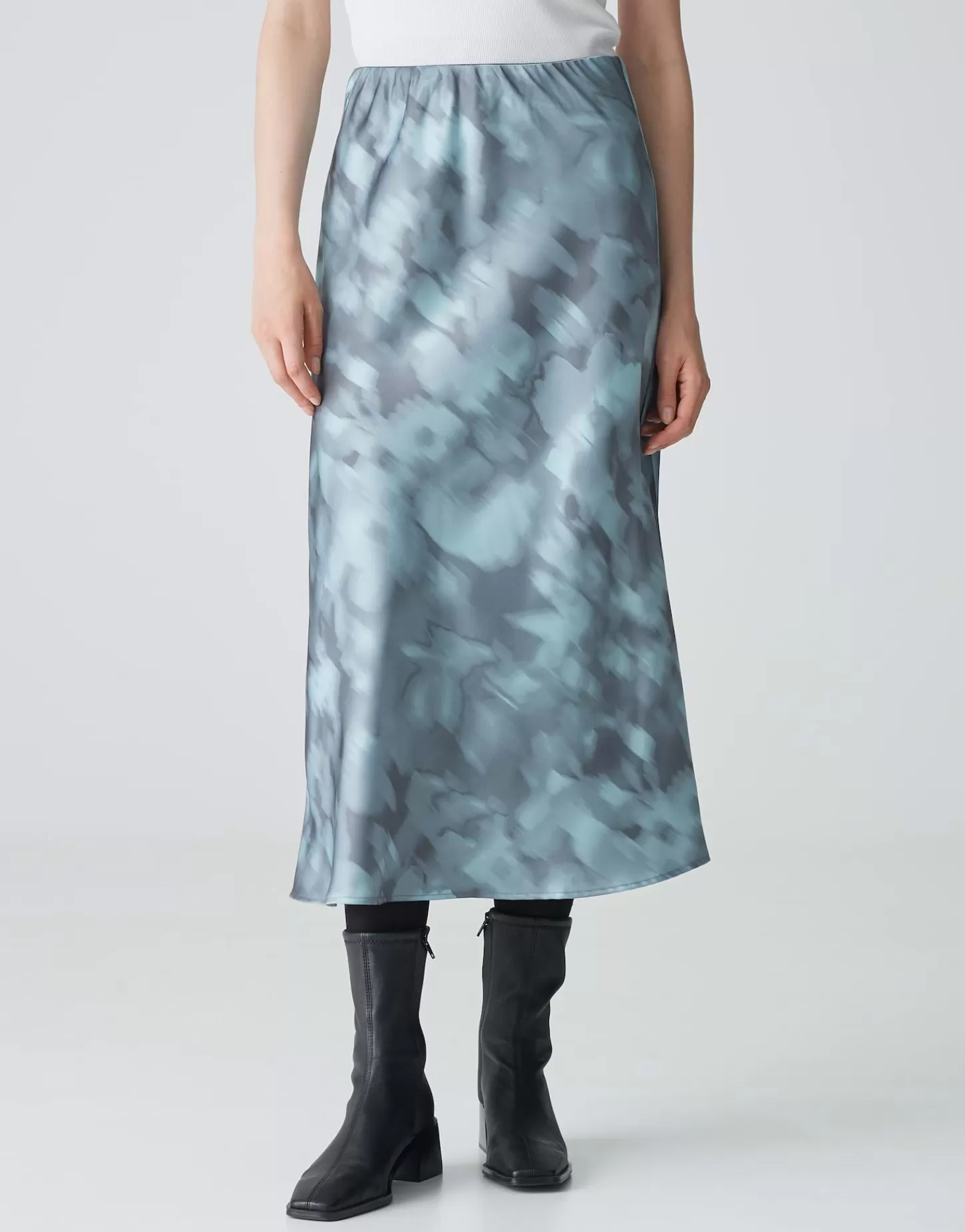 DAMES OPUS Satijnen Rok Runaba Blauw Online Bestellen