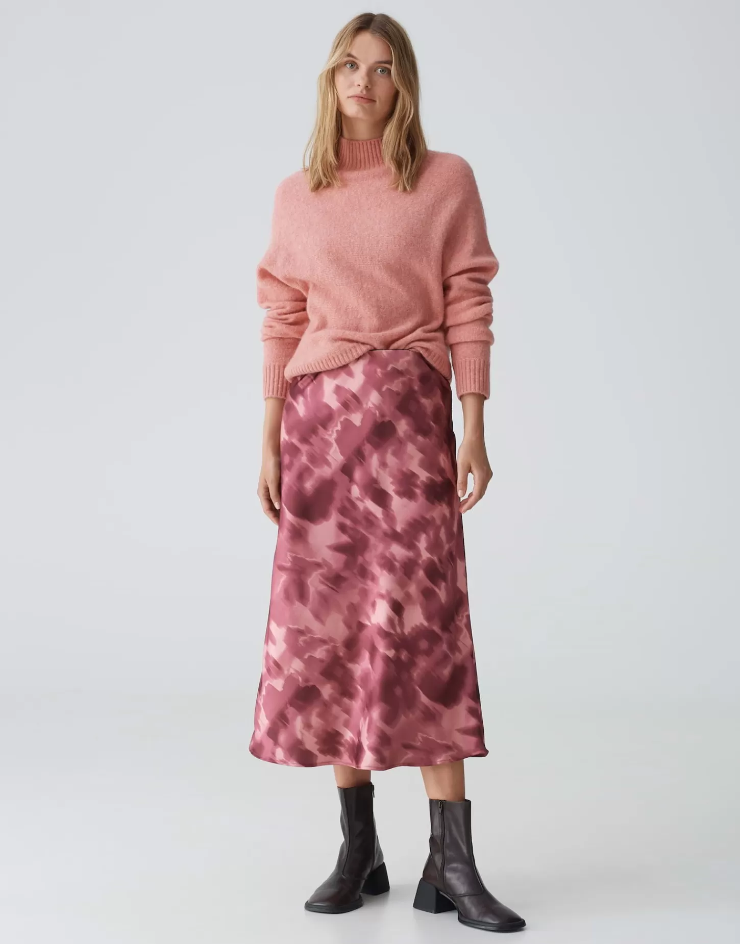 DAMES OPUS Satijnen Rok Runaba Roze Online Bestellen