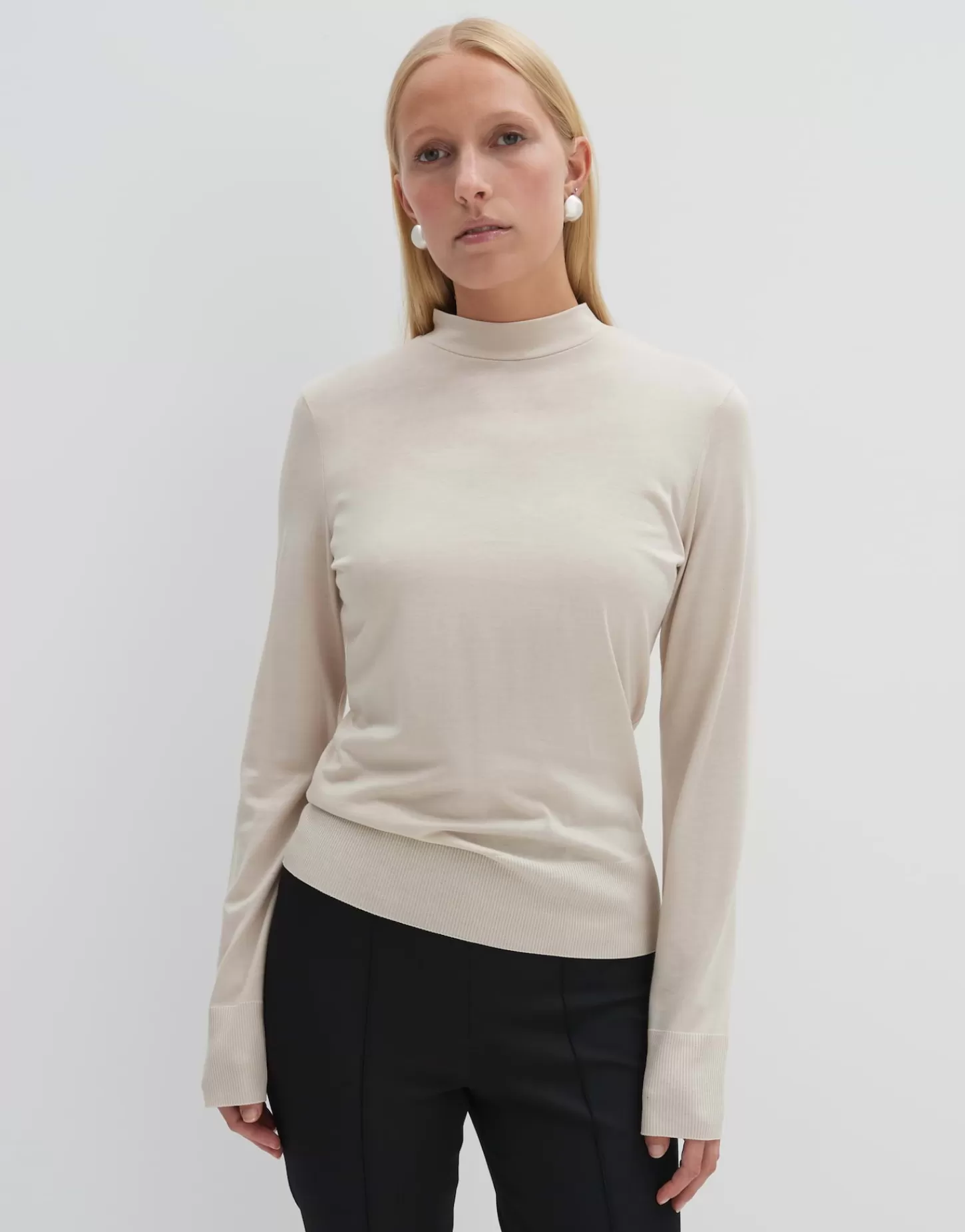 DAMES OPUS Shirt Met Col Karlette Detail Beige Online Bestellen