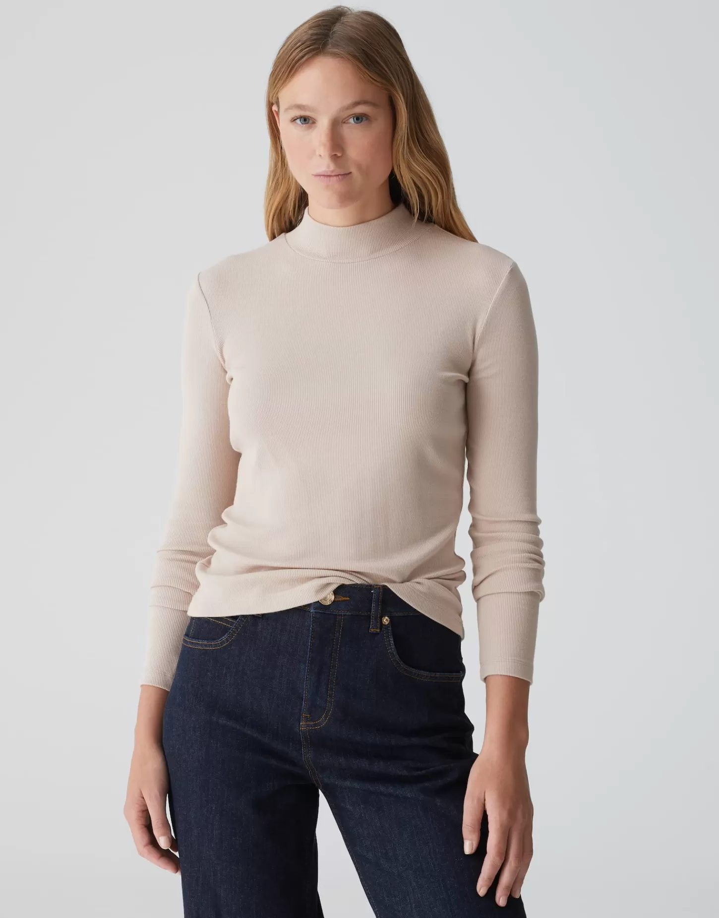 DAMES OPUS Shirt Met Col Singrid Beige Online Bestellen