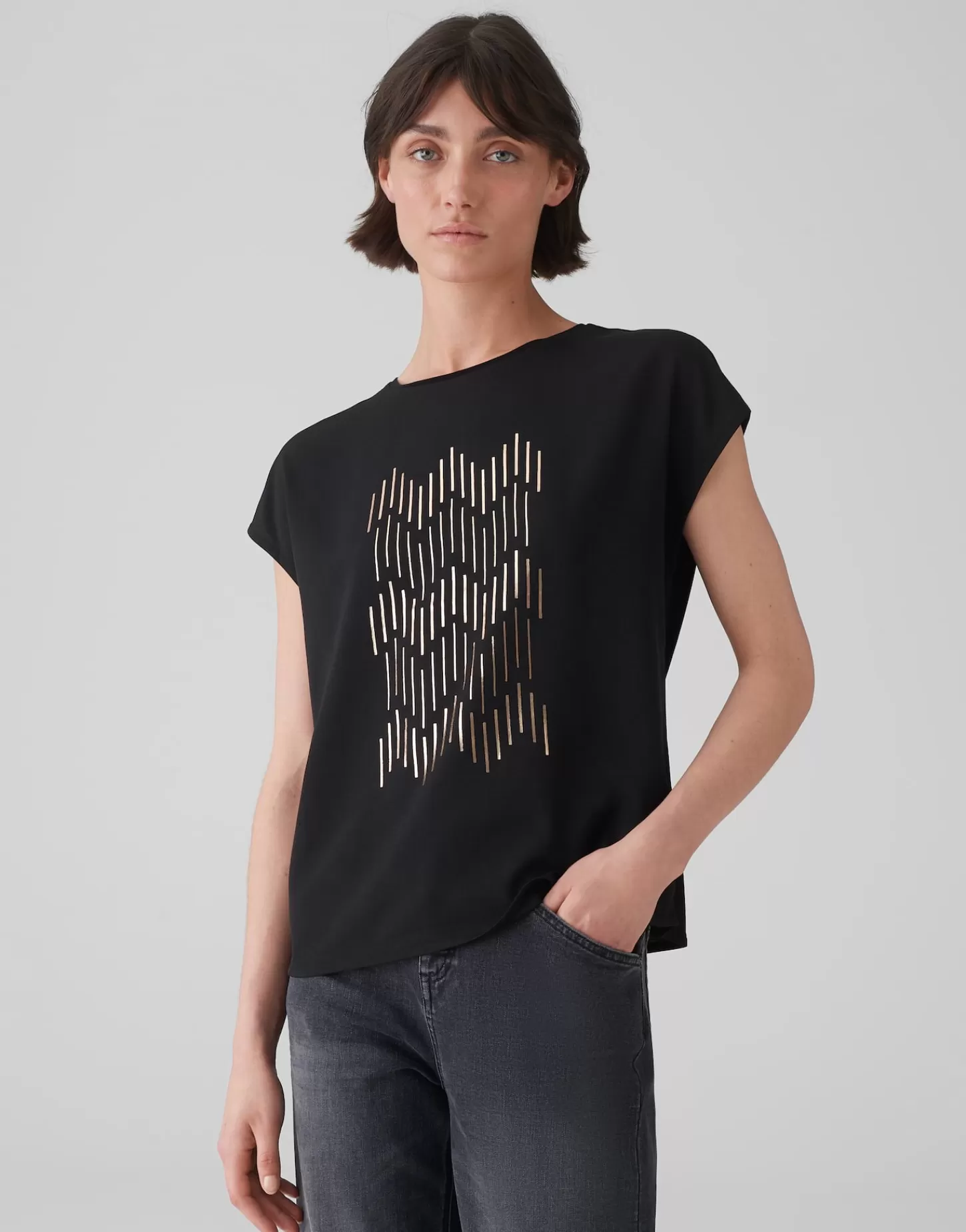 DAMES OPUS Shirt Met Print Setro Print Zwart Online Bestellen
