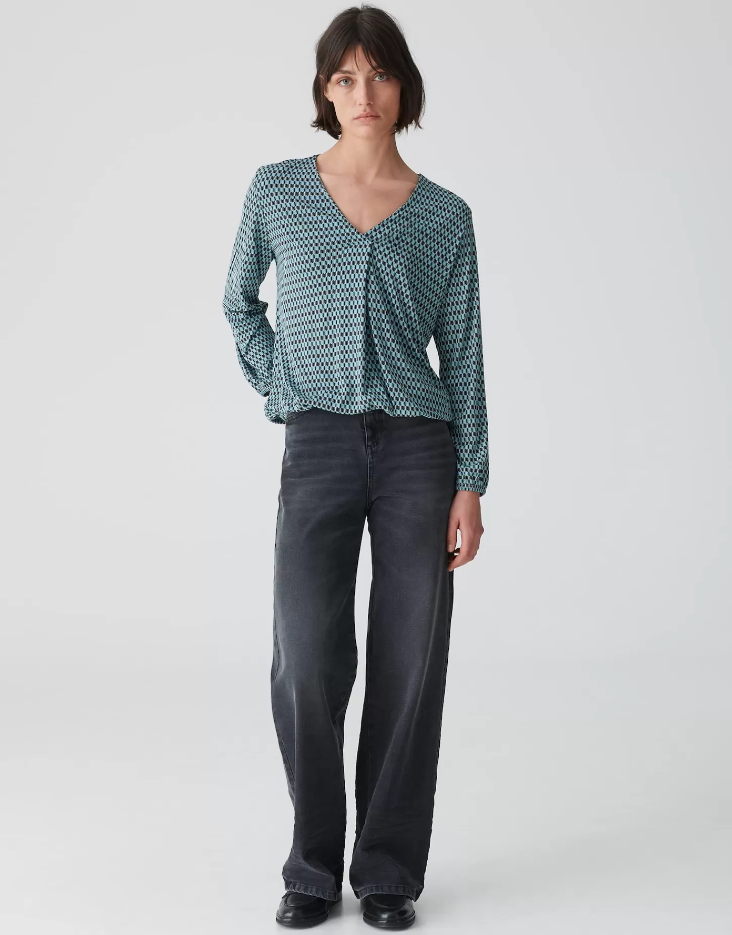DAMES OPUS Shirt Met V-hals Sannah Tradition Blauw Online Bestellen